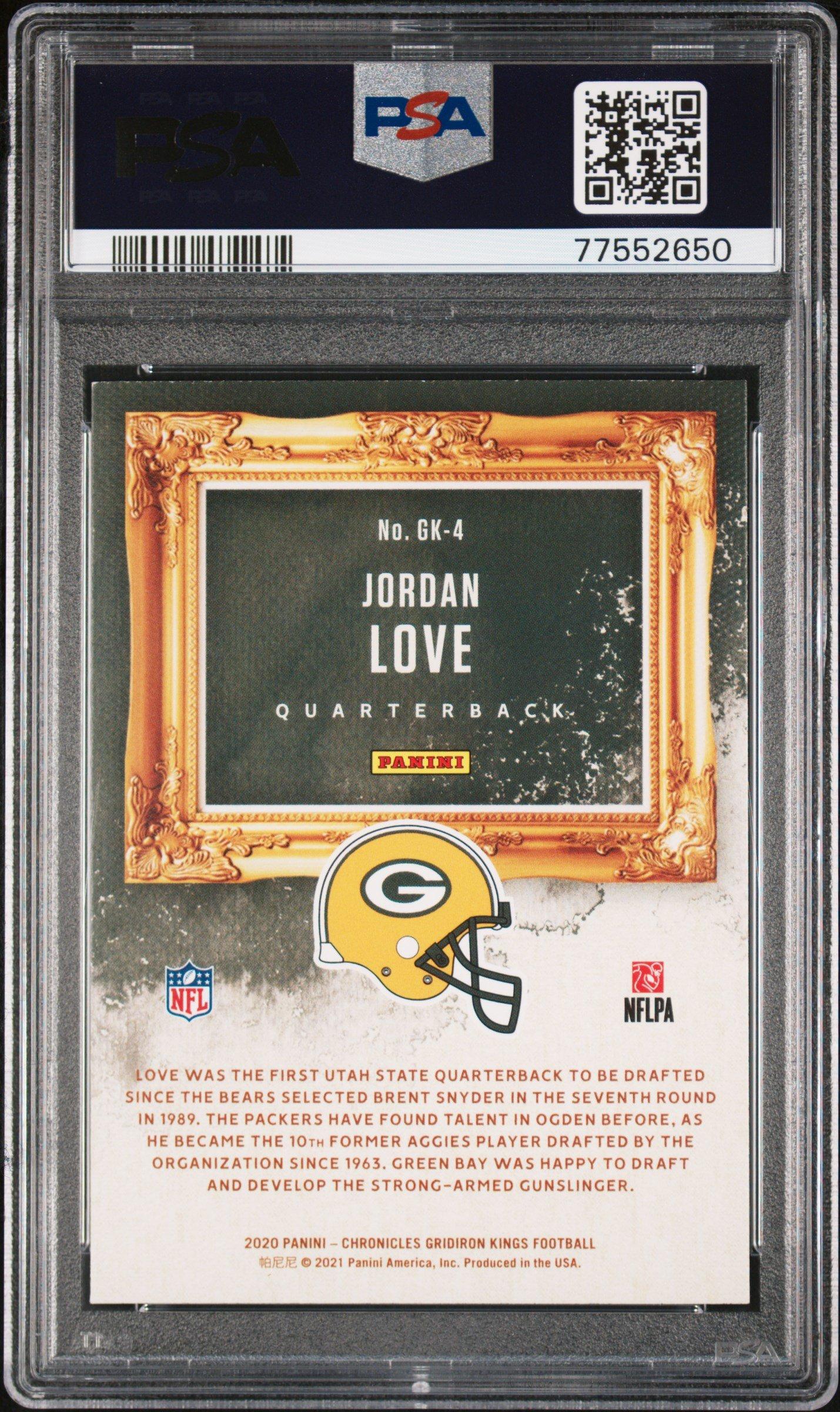 2020 Panini Chronicles Gridiron Kings Gk4 Jordan Love PSA 9