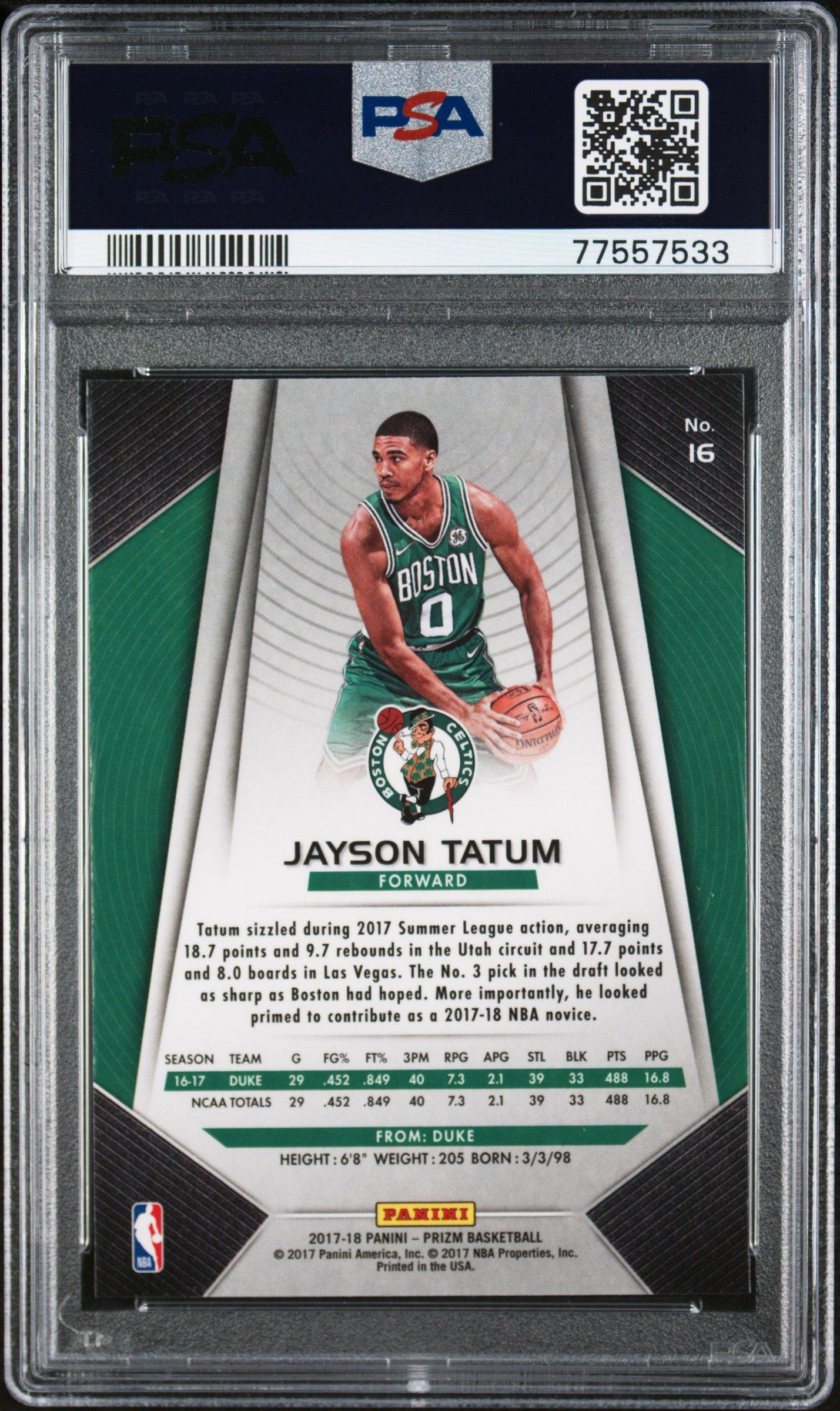 2017 Panini Prizm 16 Jayson Tatum PSA 10 Graded Card | GameStop