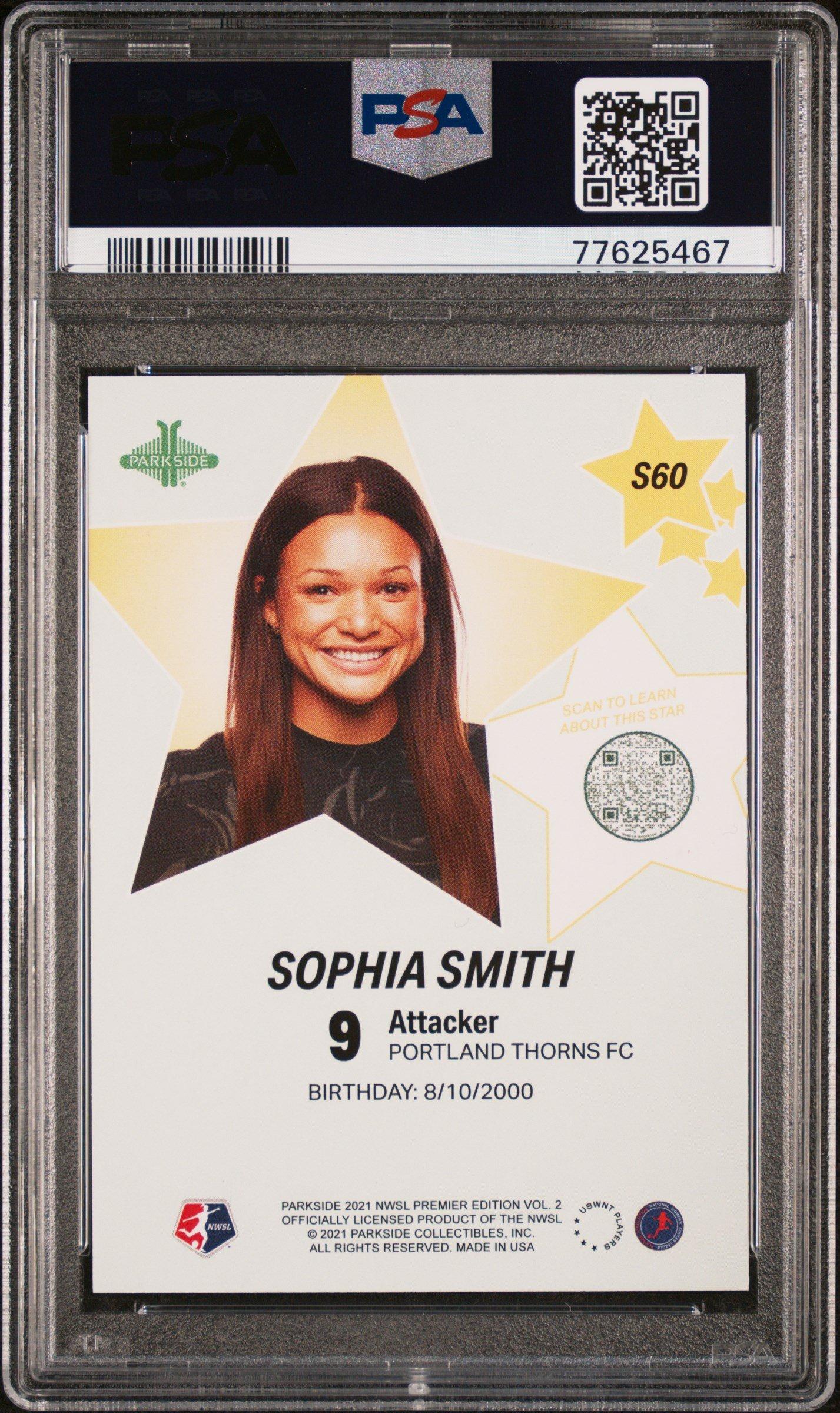 2021 Parkside Nwsl Premier Edition Stars 60 Sophia Smith PSA 9