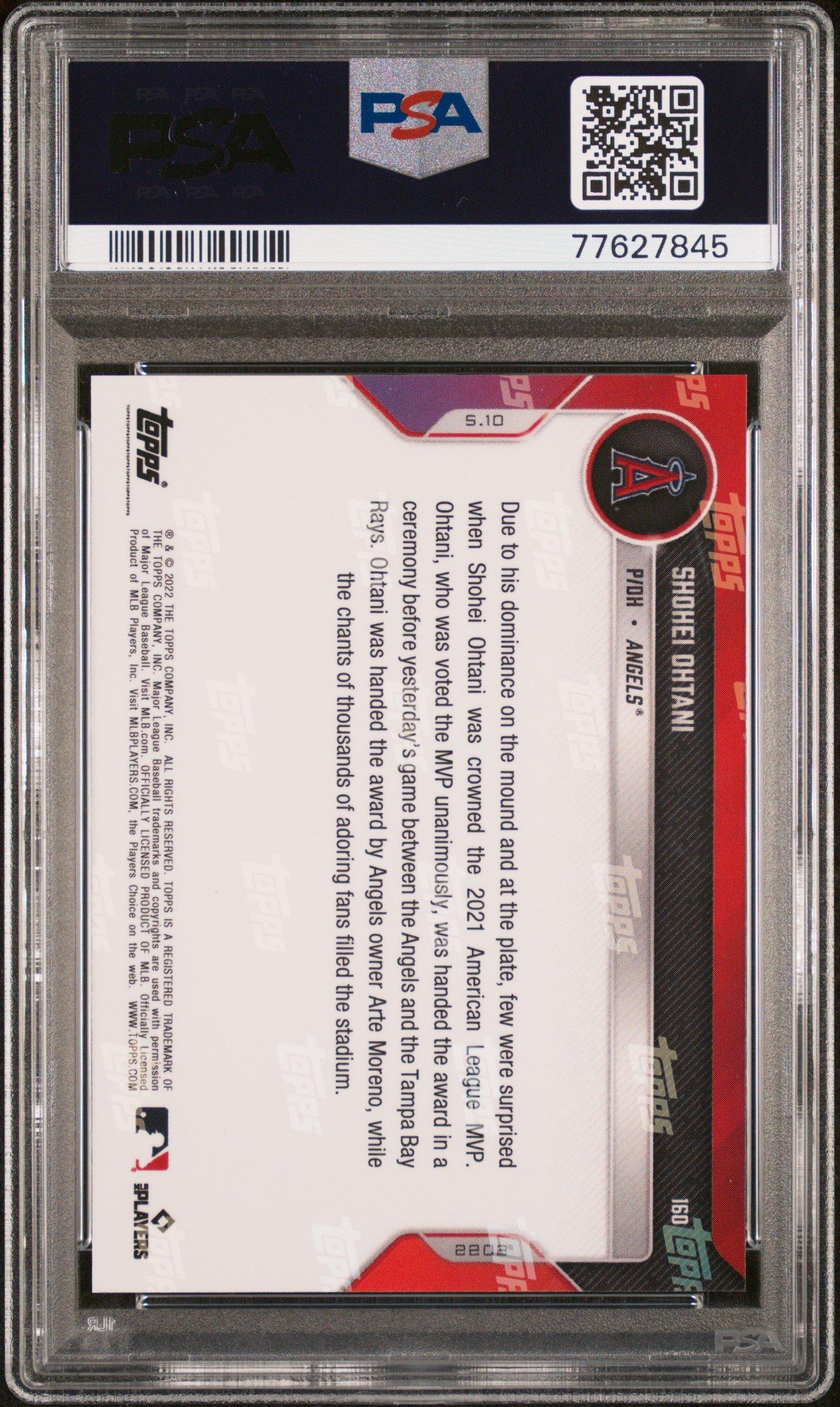 2022 Topps Now 160 Shohei Ohtani PSA 10