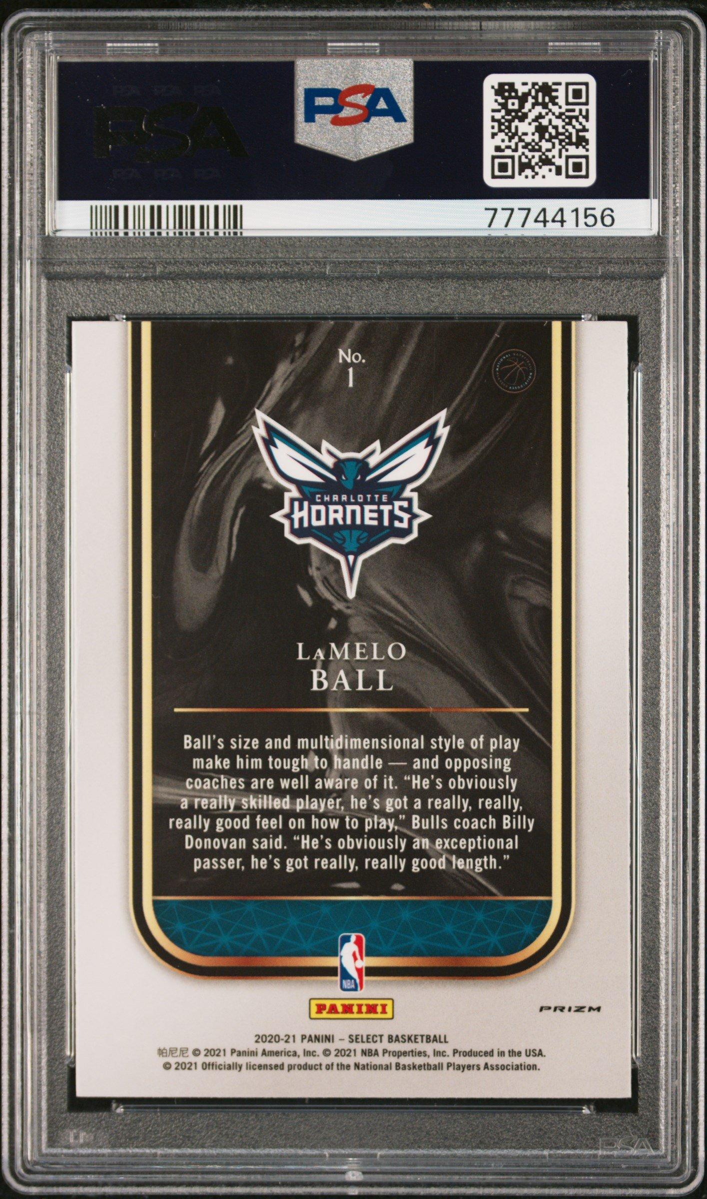 2020 Panini Select Rookie Selections 1 Lamelo Ball Silver PSA 10 Graded Card  | GameStop
