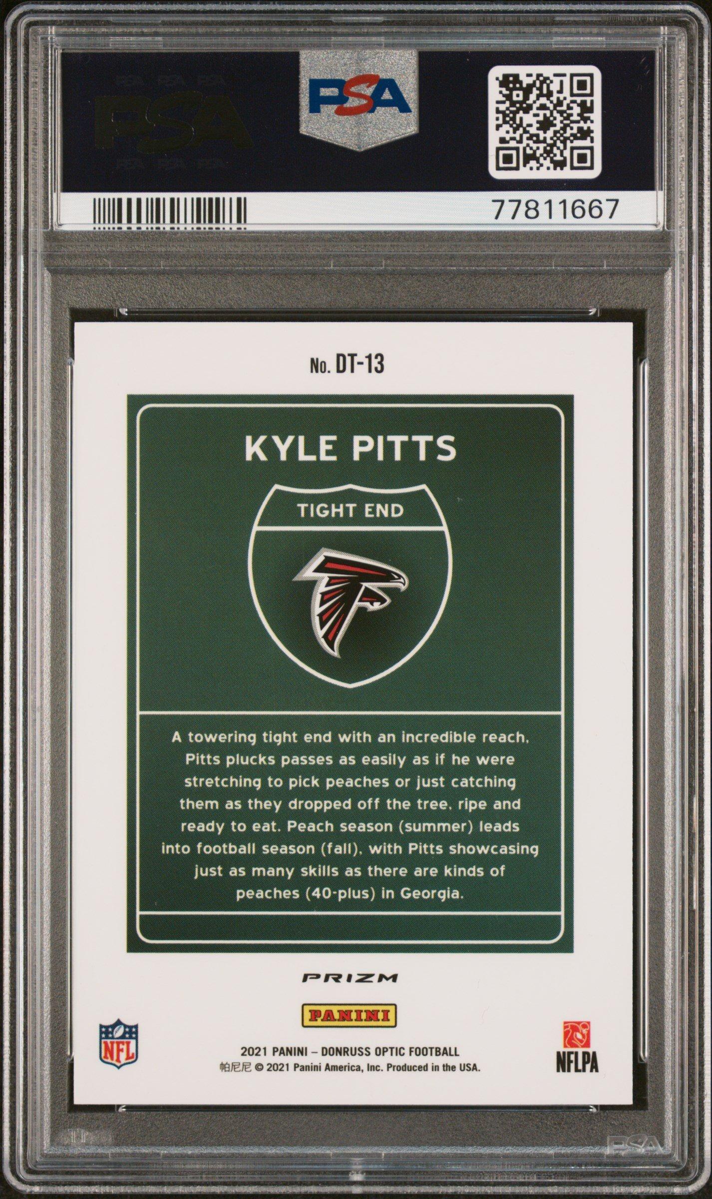2021 Panini Donruss Optic Downtown Dt13 Kyle Pitts PSA 10