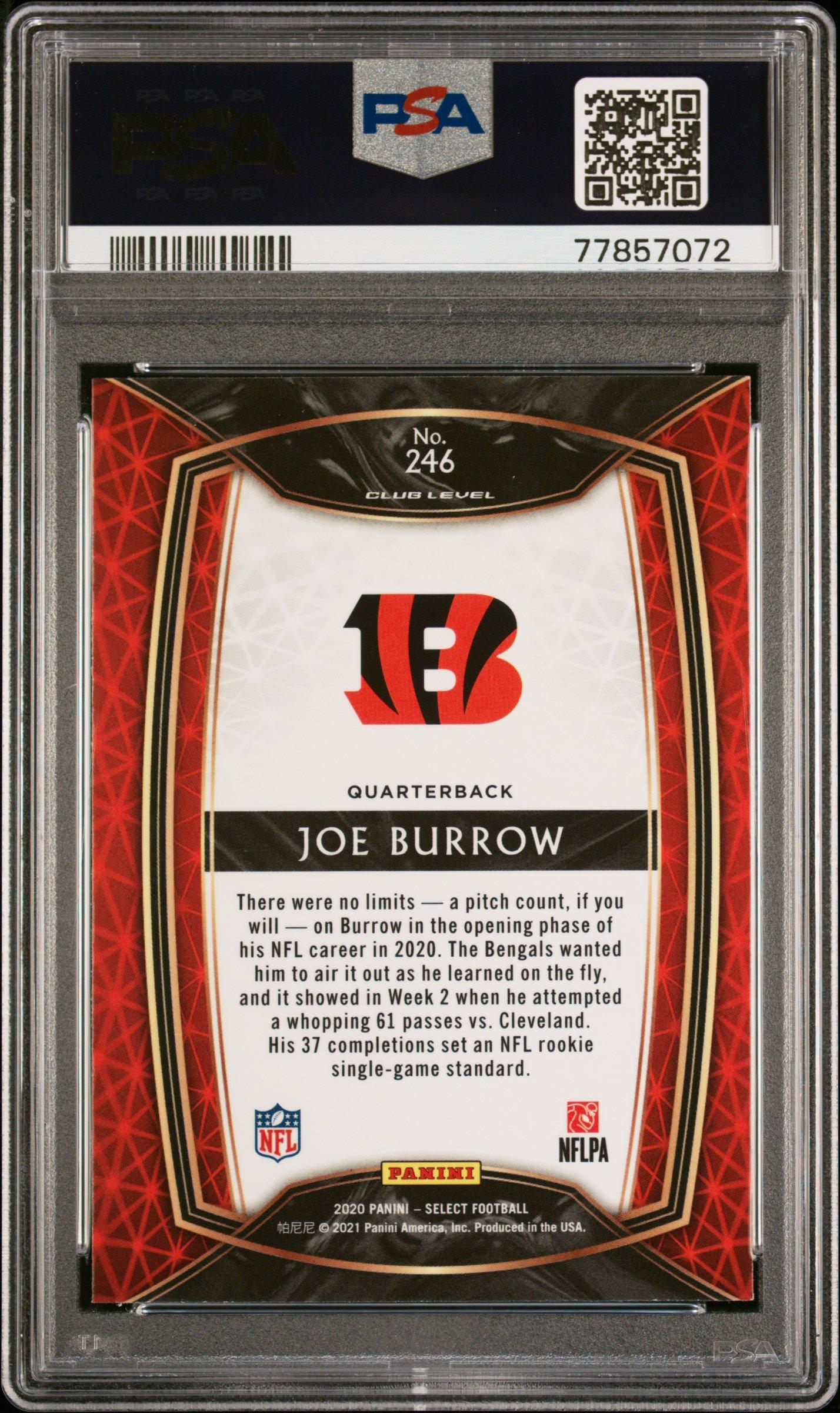 2020 Panini Select 246 Joe Burrow PSA