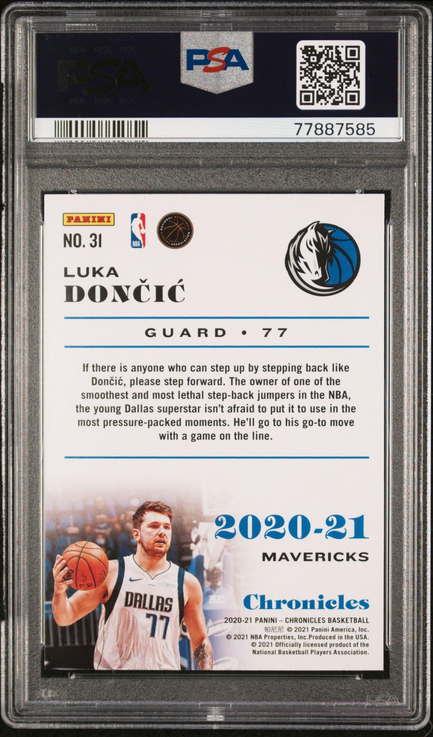 2020 Panini Chronicles 31 Luka Doncic PSA 10