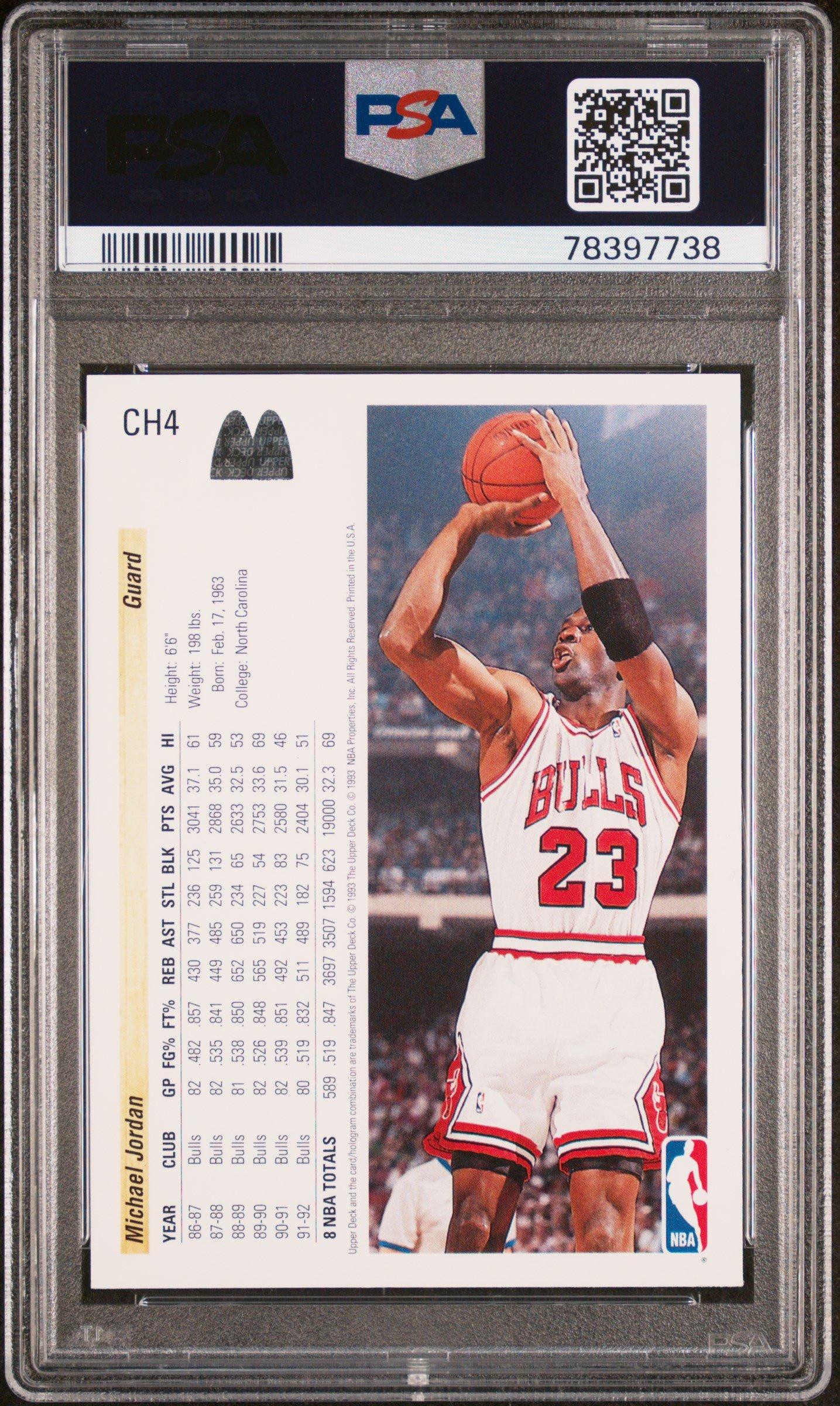 1992 Upper Deck Mcdonald's Ch4 Michael Jordan Chicago Bulls PSA 8