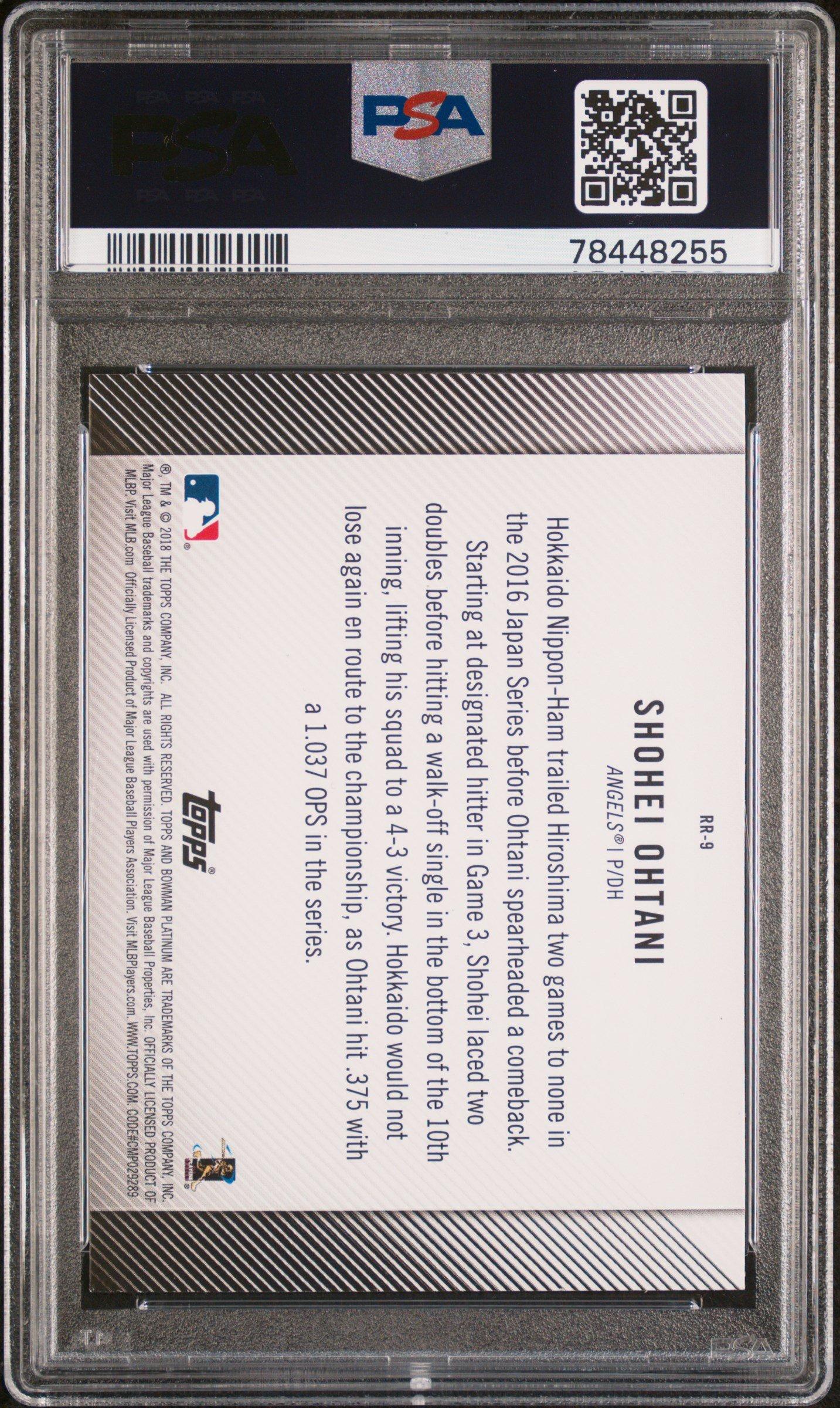 2018 Bowman Platinum Rookie Revelations Rr-9 Shohei Ohtani PSA 9
