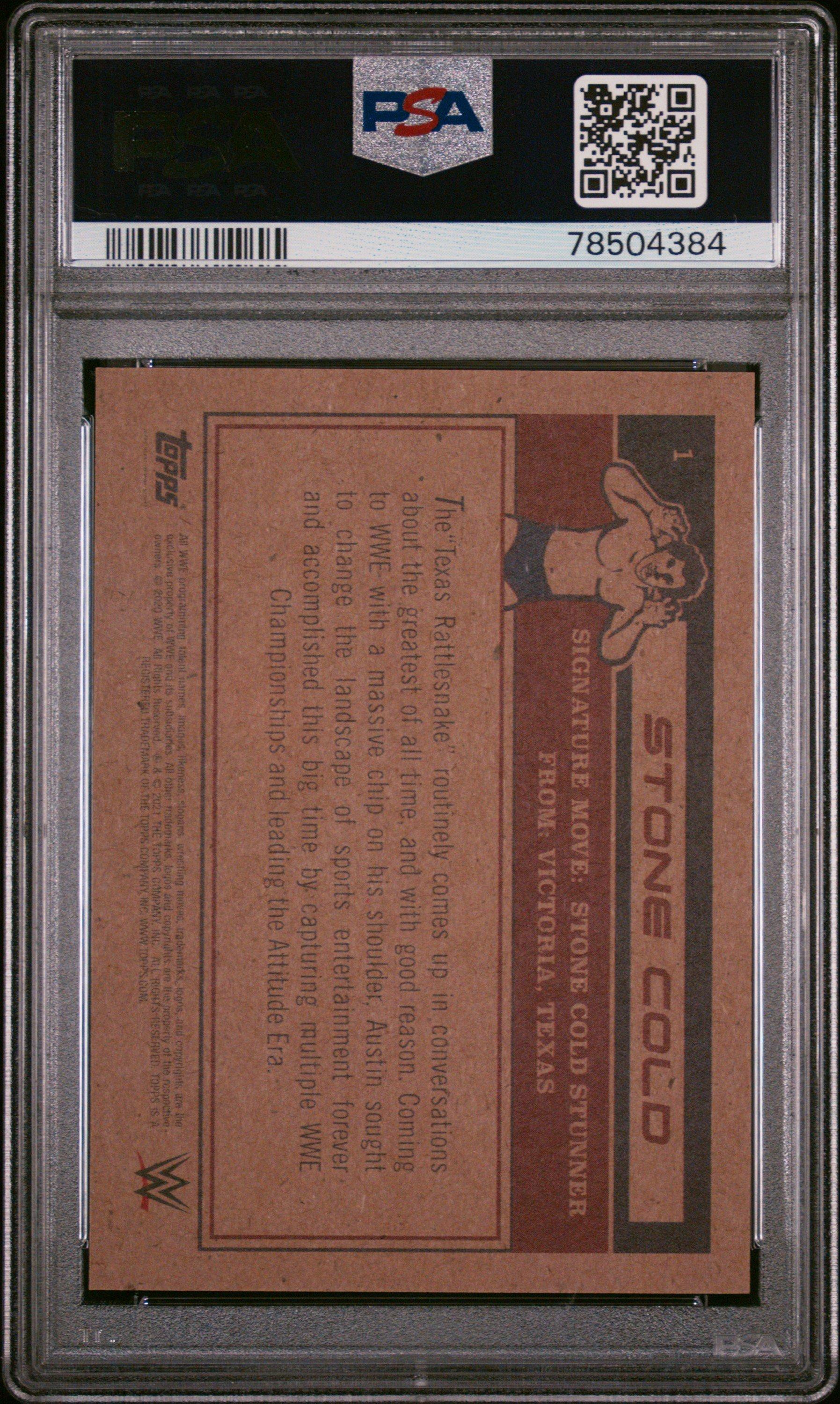 2021 Topps Living Wwe 1 Stone Cold Steve Austin PSA 10