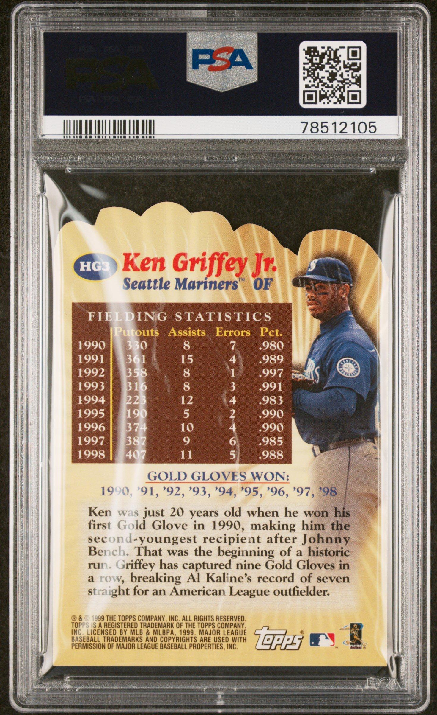 2000 Topps Hands Of Gold Hg3 Ken Griffey Jr. PSA 10