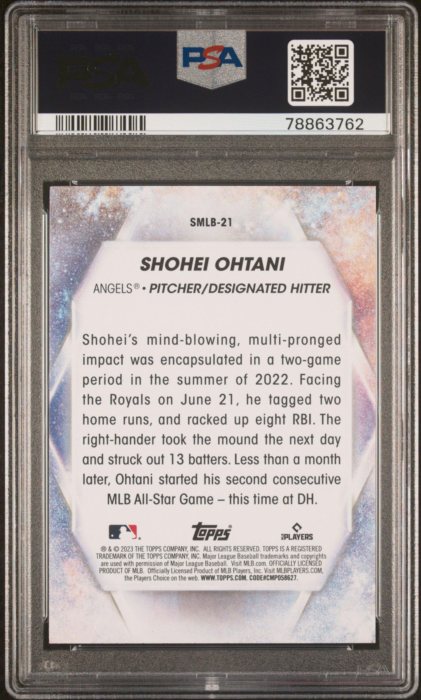 2023 Topps Stars Of Mlb Smlb21 Shohei Ohtani PSA 10