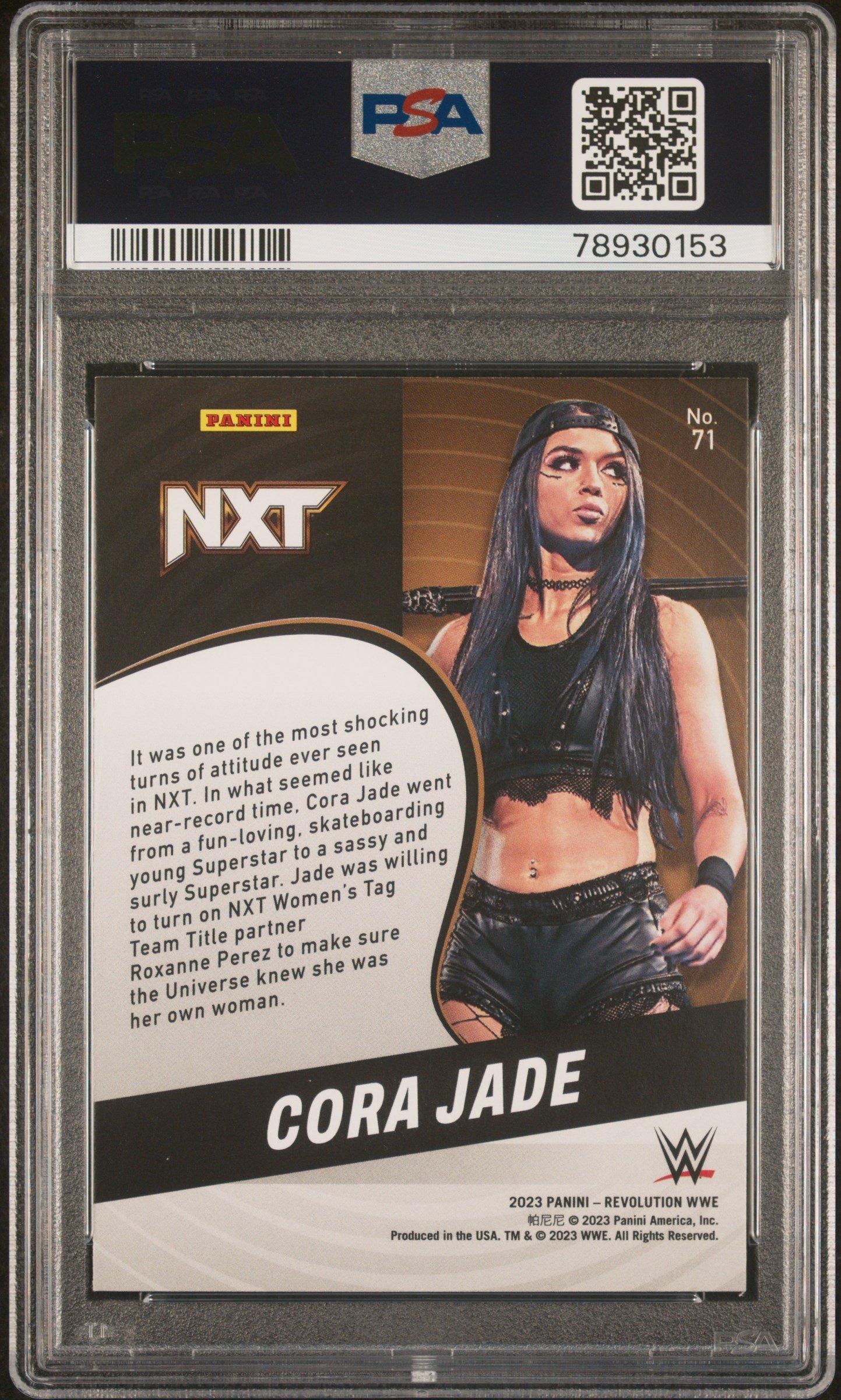 2023 Panini Revolution Wwe 71 Cora Jade PSA 10