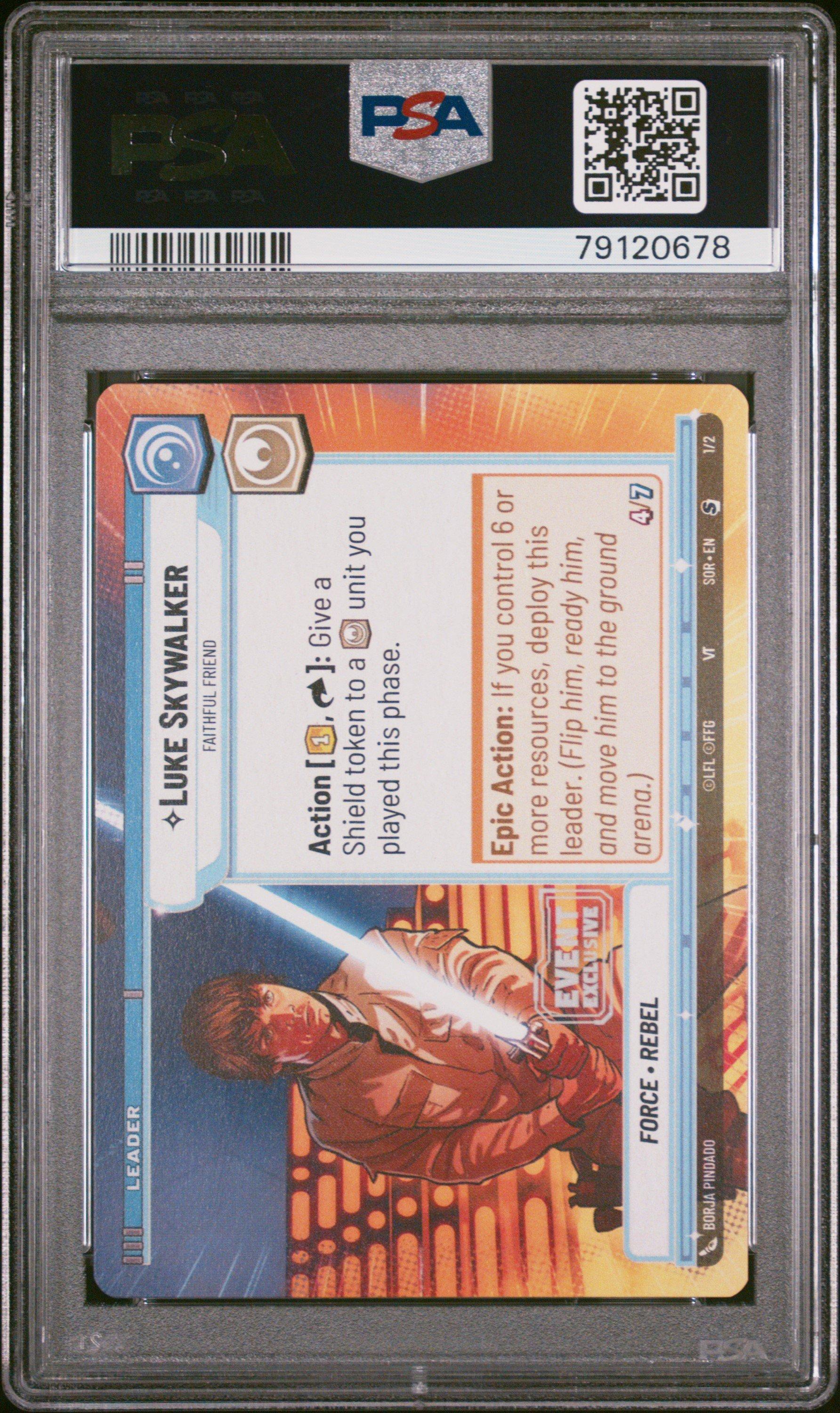 2023 Star Wars: Unlimited Promo 1 Luke Skywalker - Faithful Friend Event Exclusive PSA 10