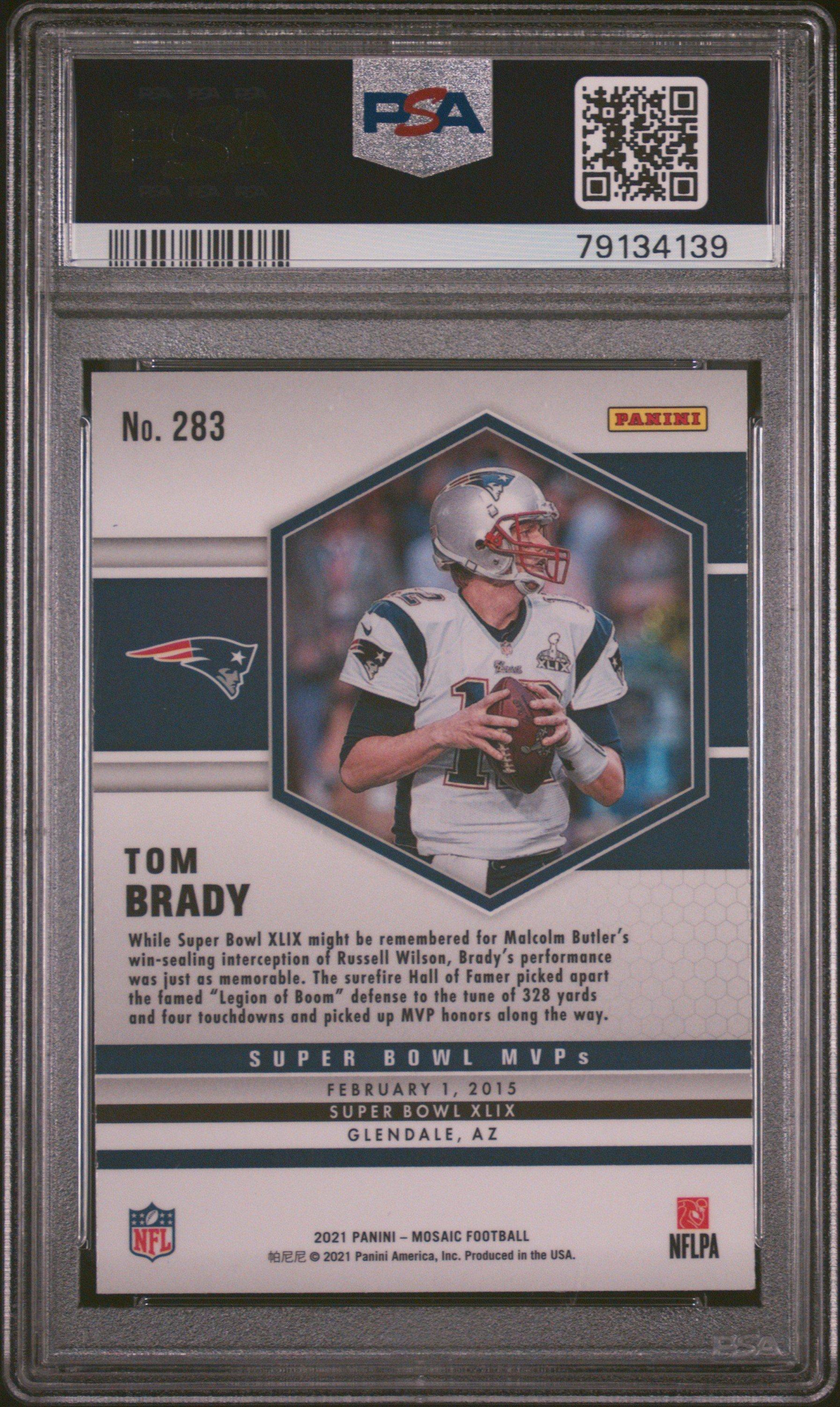 2021 Panini Mosaic 283 Tom Brady PSA 9