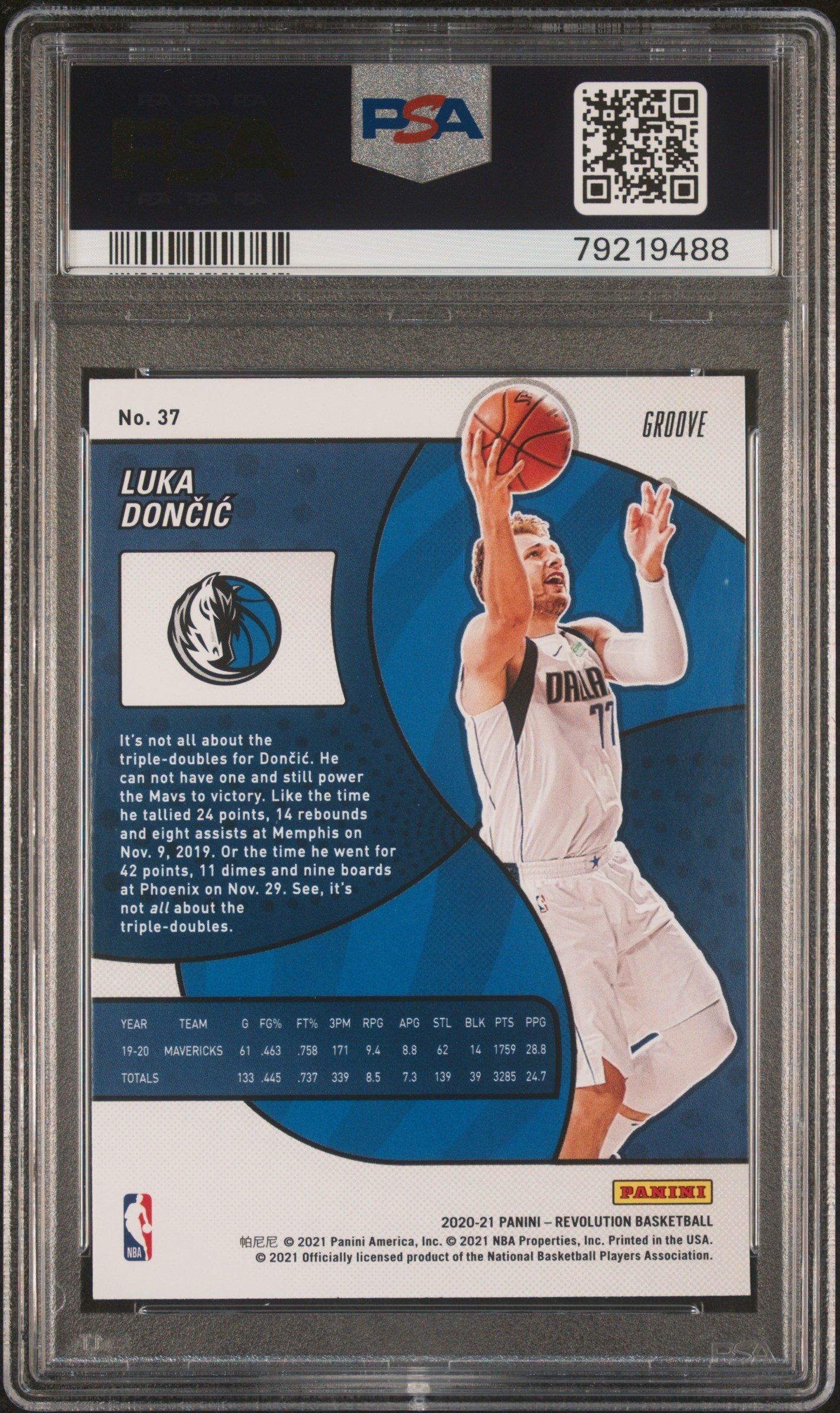 2020 Panini Revolution 37 Luka Doncic Groove PSA 10