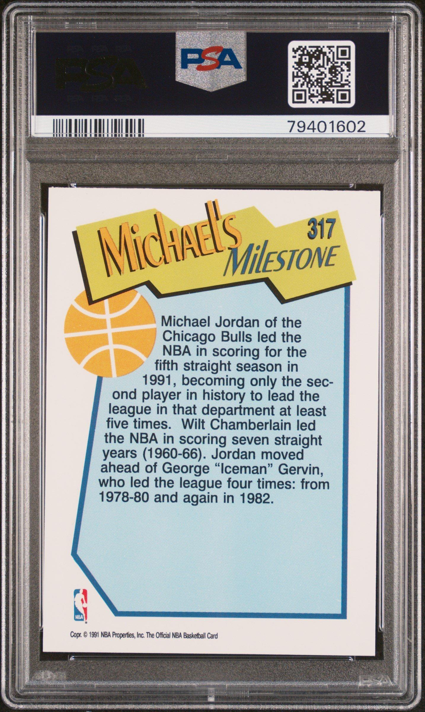1991 Hoops 317 Michael Jordan PSA 10
