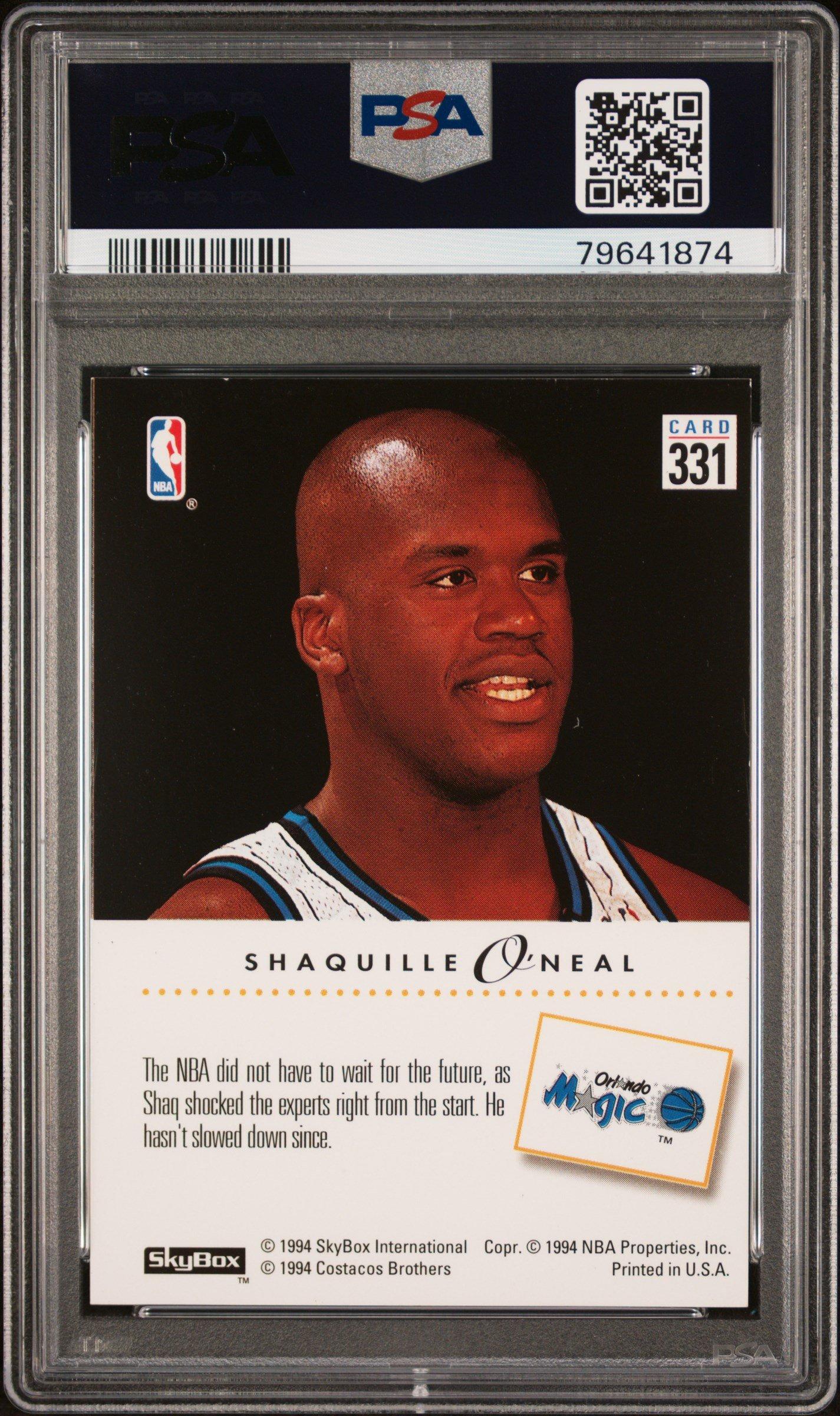 1993 Skybox Premium 331 Shaquille O'neal PSA 8