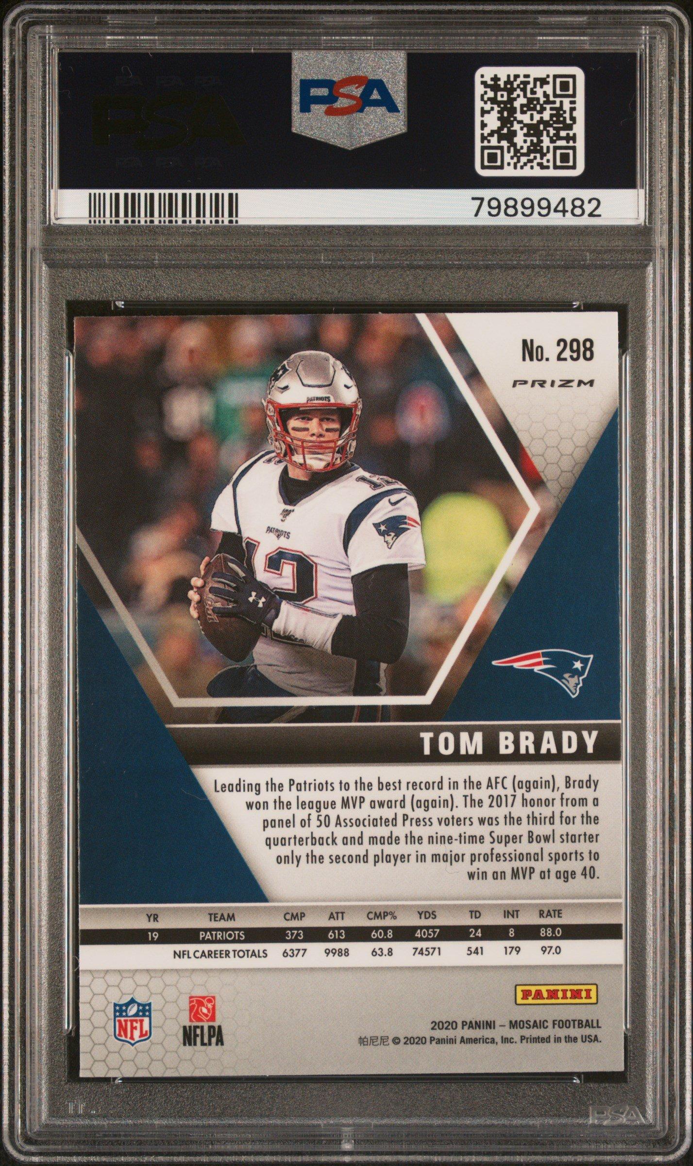 2020 Panini Mosaic 298 Tom Brady Camo Pink PSA 10