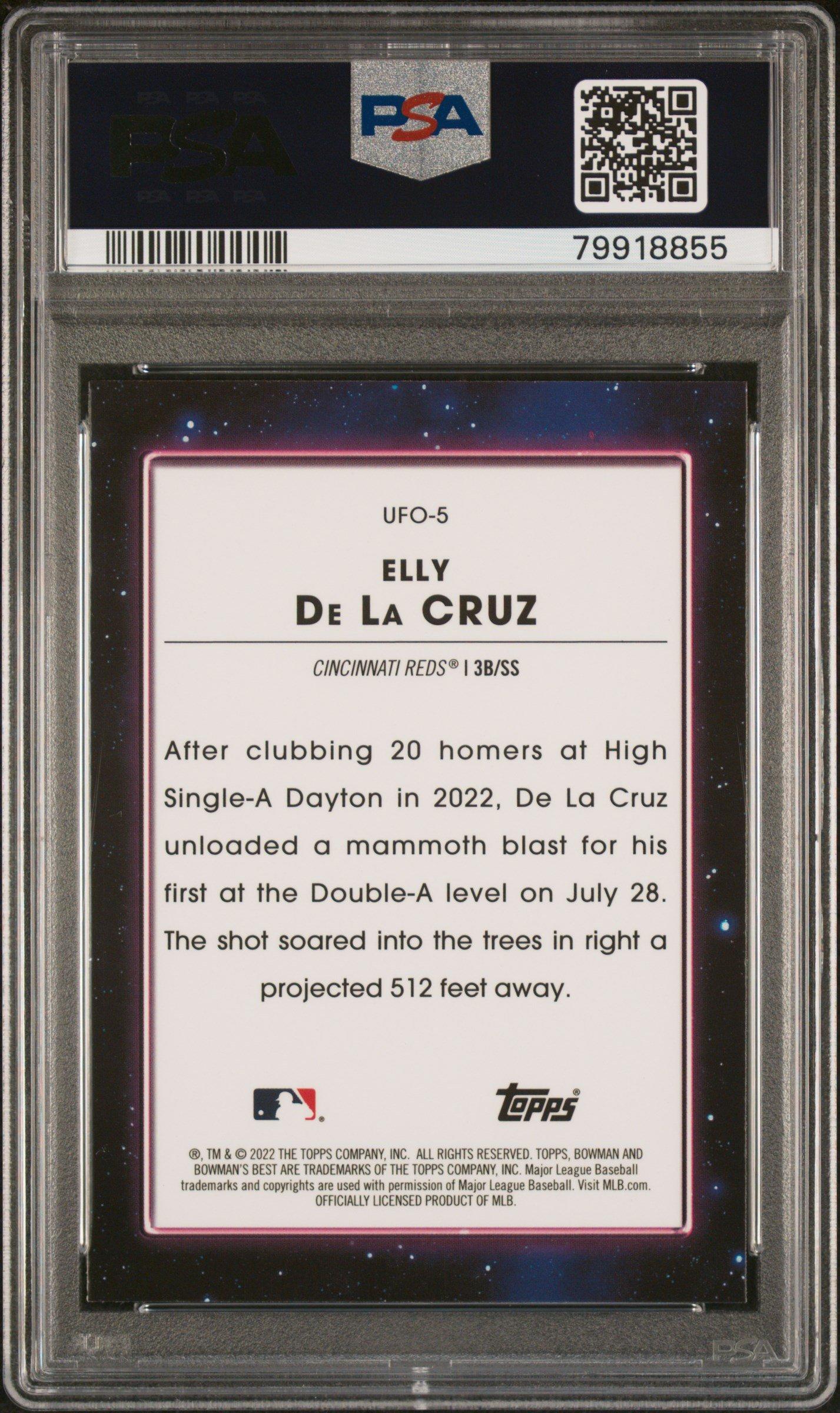 2022 Bowman's Best Bowman Ufo Ufo5 Elly De La Cruz Atomic Refractor PSA 10