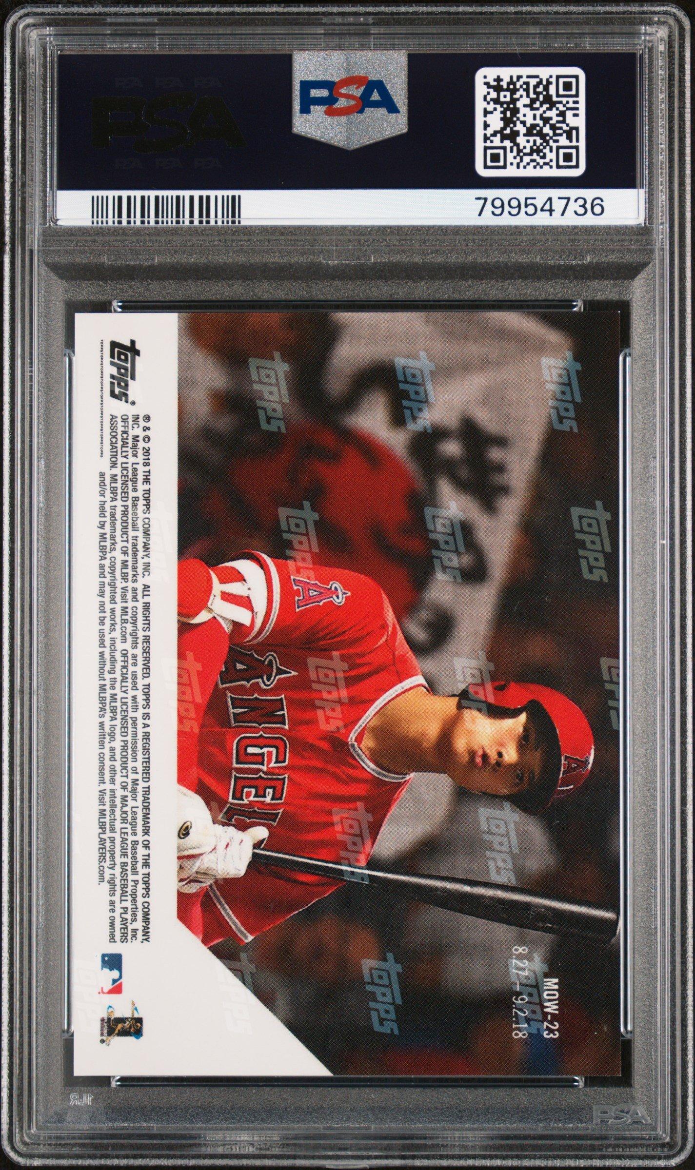 2018 Topps Now Moment Of The Week Mow23 Shohei Ohtani PSA 9