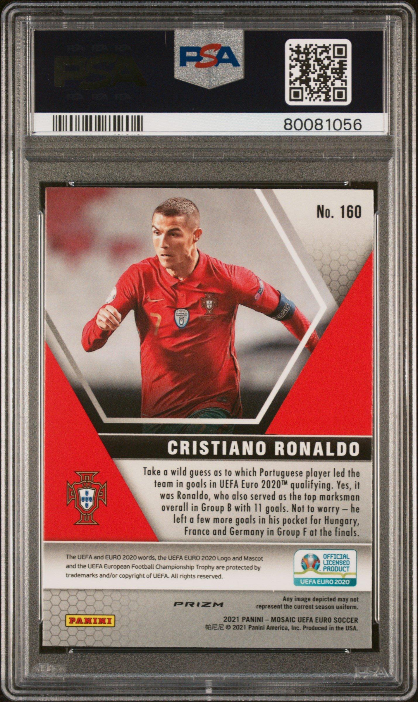 2020 Panini Mosaic Uefa Euro 2020 160 Cristiano Ronaldo Mosaic PSA 9 Graded  Card | GameStop