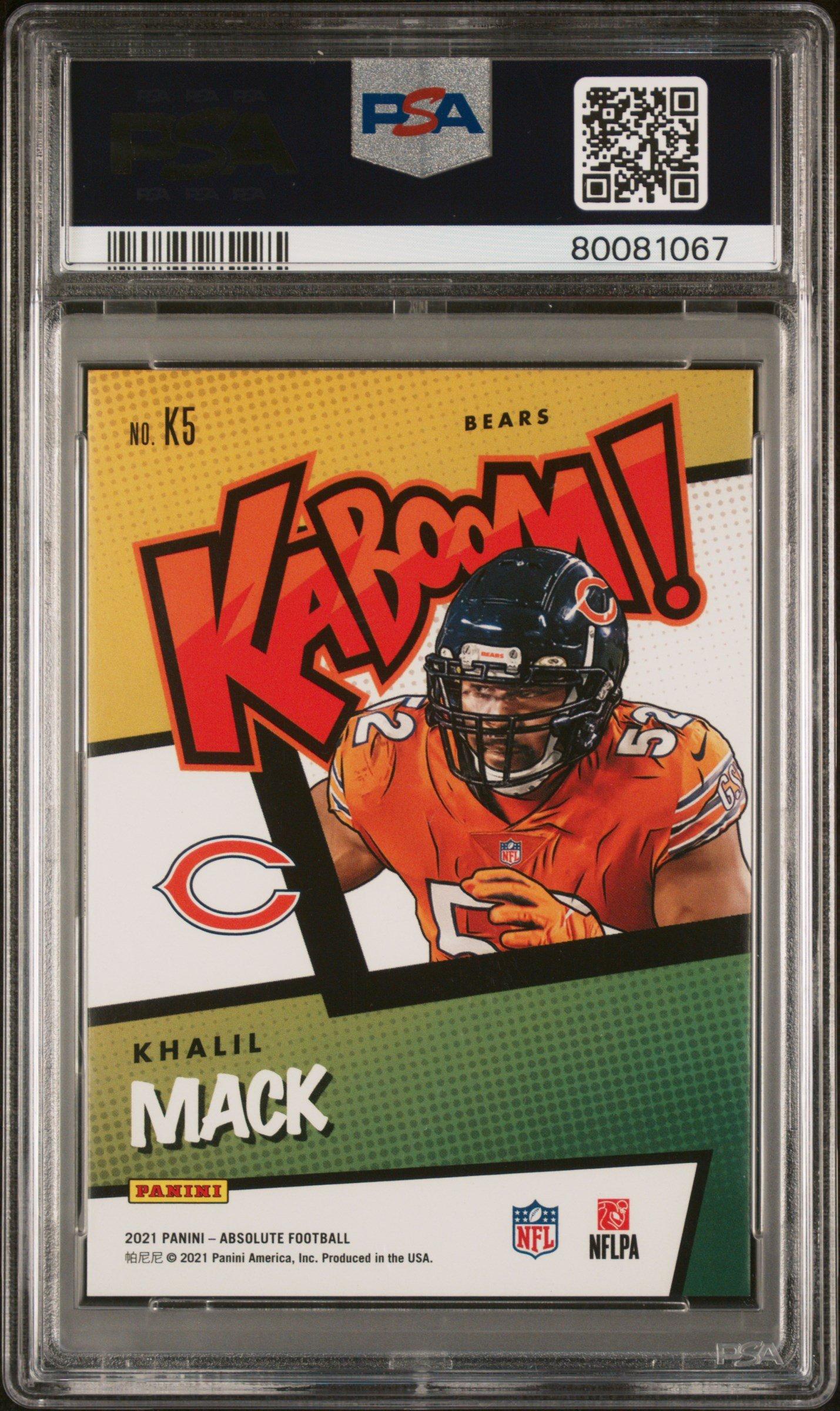 2021 Panini Absolute Kaboom! K5 Khalil Mack PSA 9