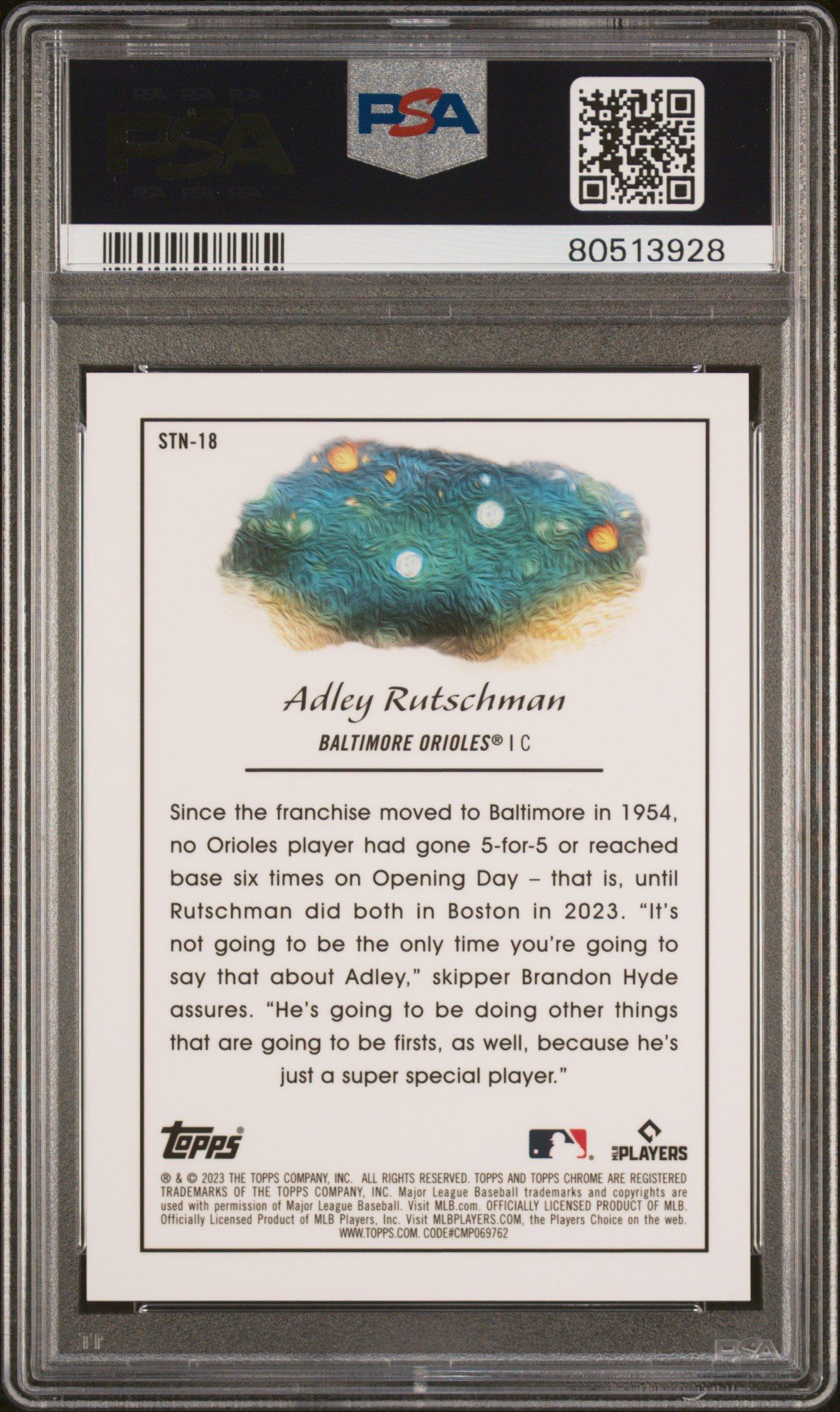2023 Topps Cosmic Chrome Stars In The Night 18 Adley Rutschman PSA 9