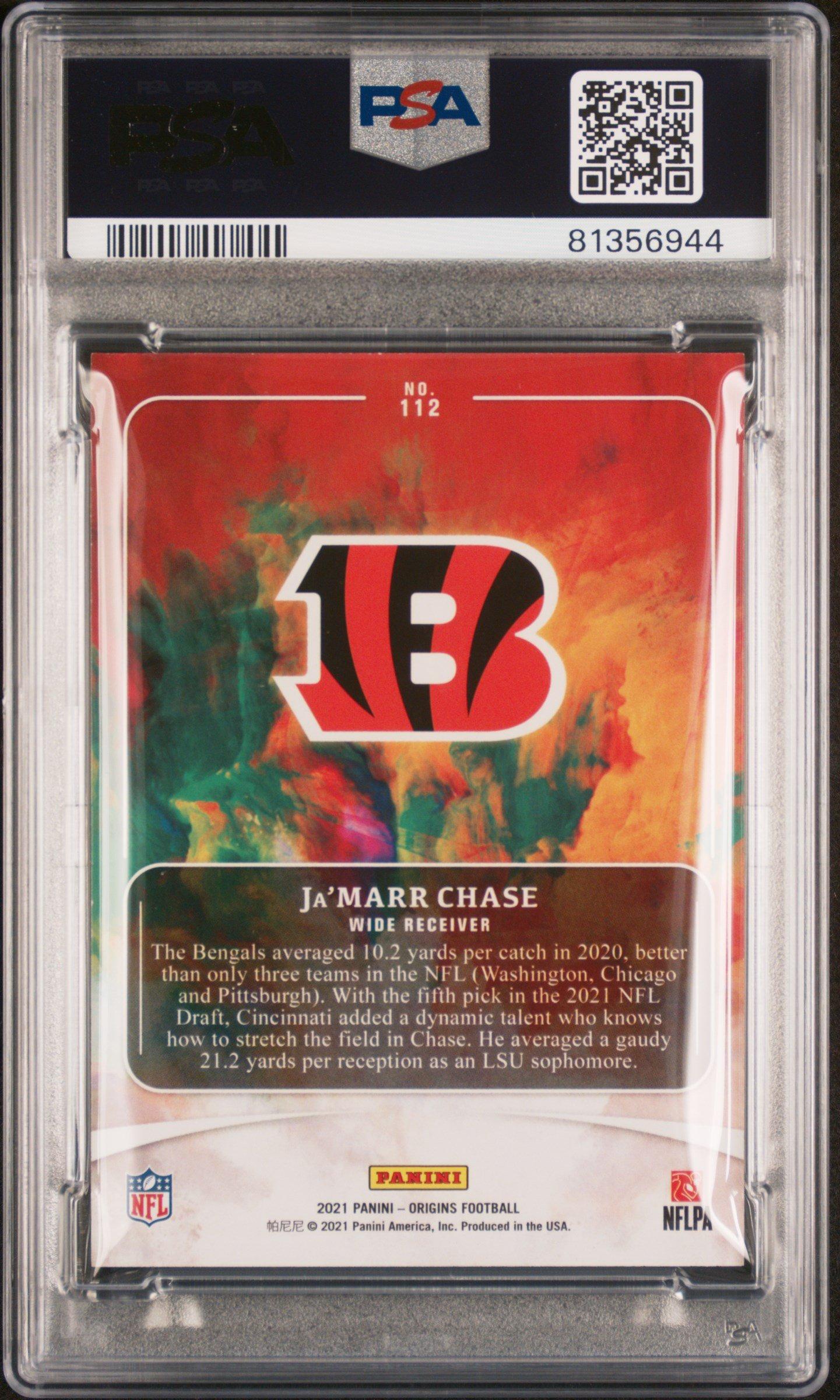2021 Panini Origins 112 Ja'marr Chase PSA 9