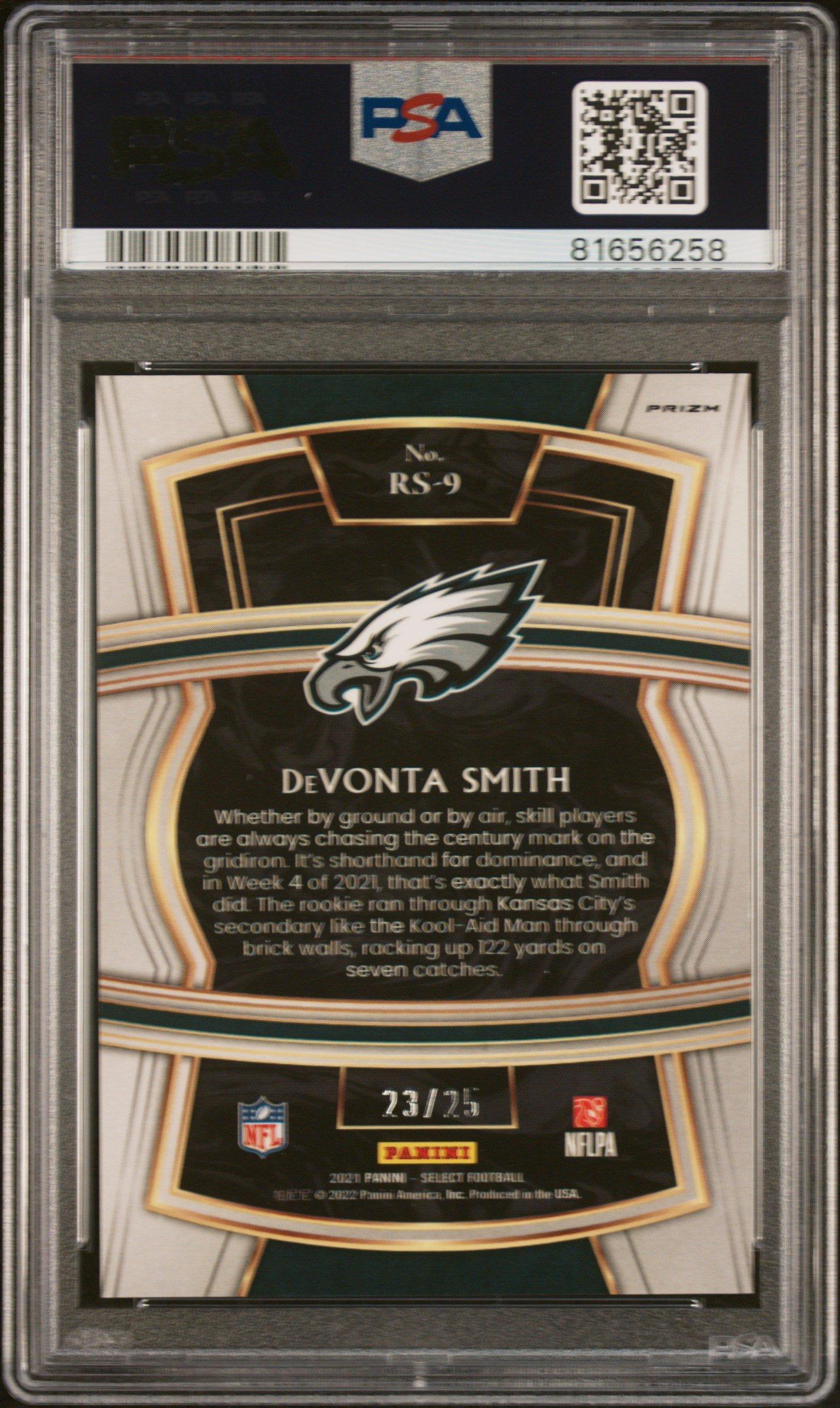 2021 Panini Select Rookie Selections Rs9 Devonta Smith Tie-dye Prizm PSA 10