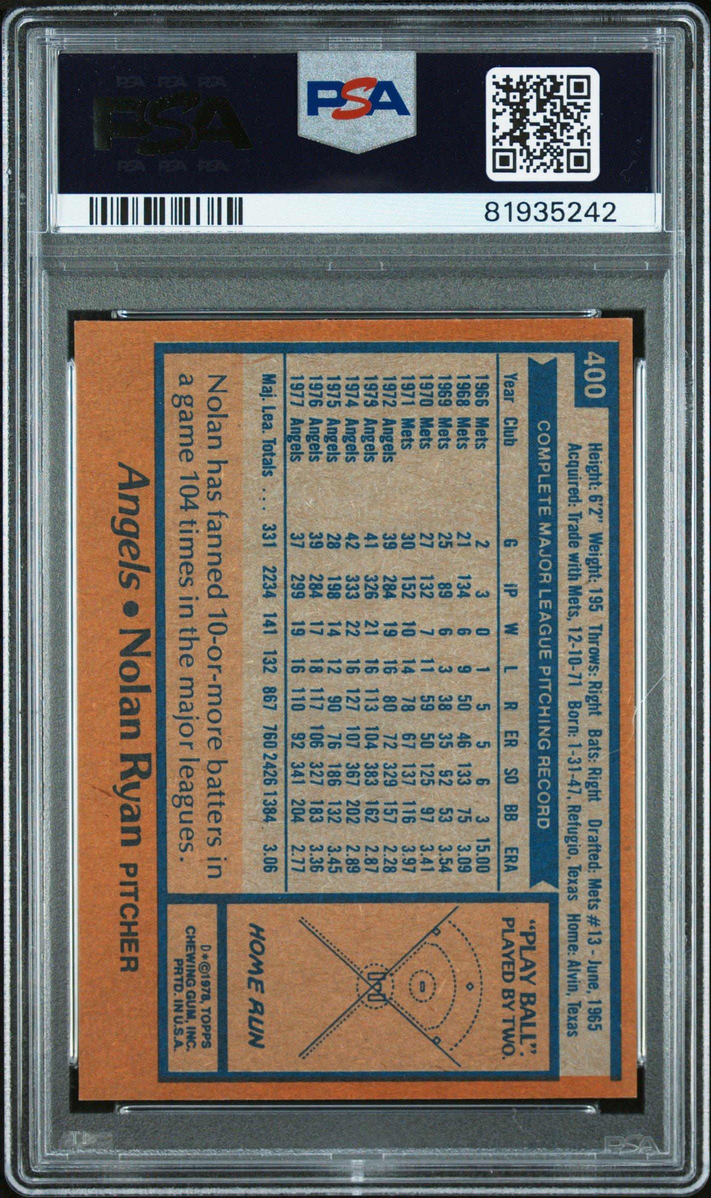nolan ryan graded cards Amazon.com: Nolan Ryan Graded PSA 7 (Baseball Card) 1976 Topps