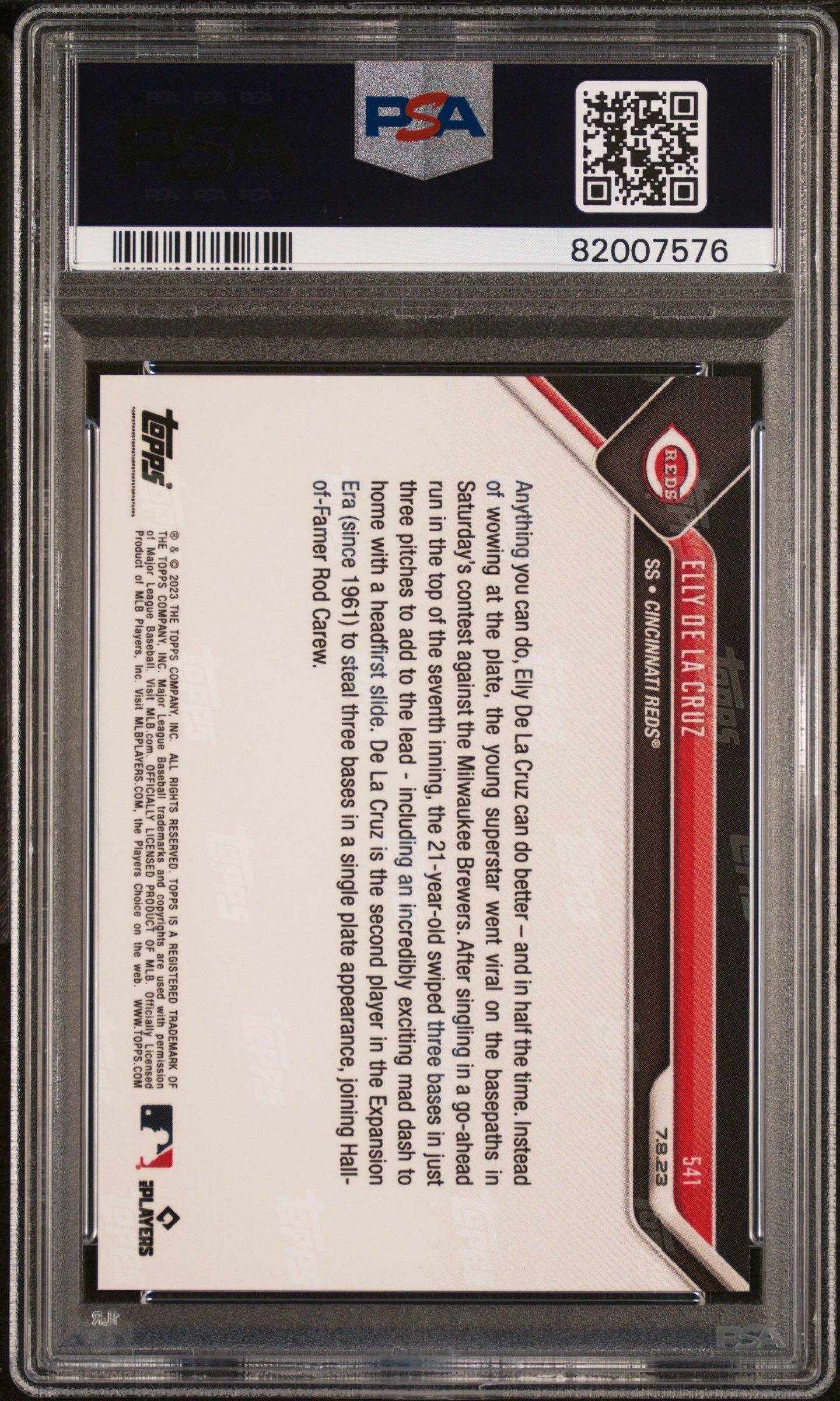 2023 Topps Now 541 Elly De La Cruz PSA 10