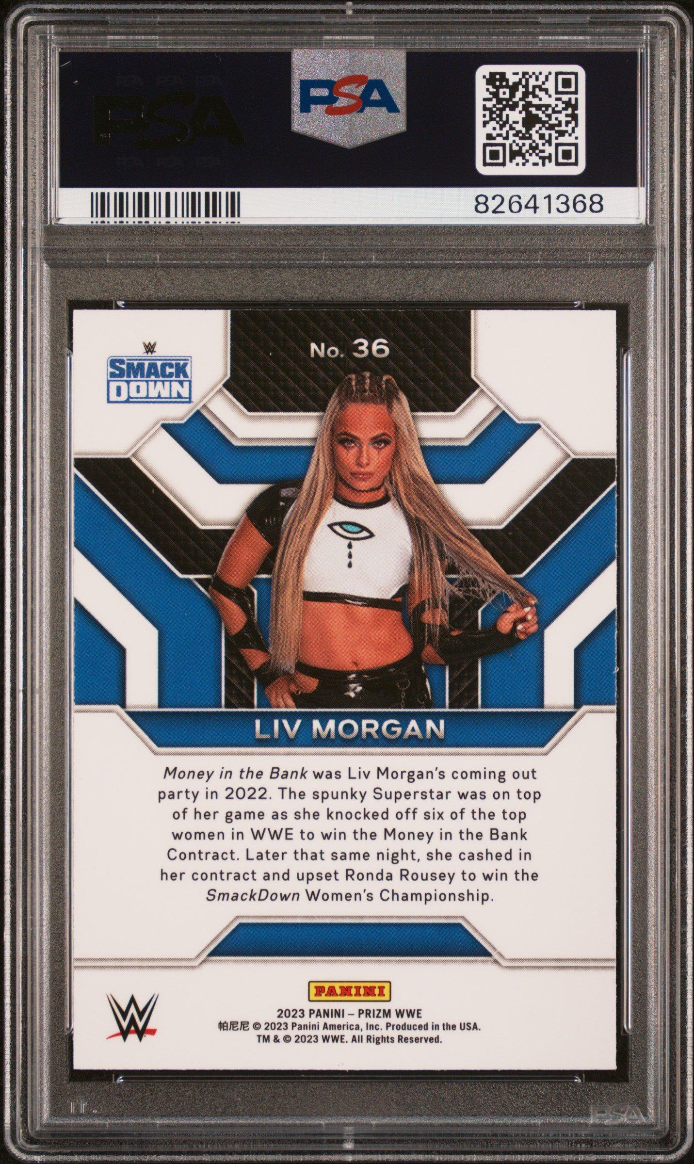 2023 Panini Prizm Wwe Top Tier 36 Liv Morgan PSA 10