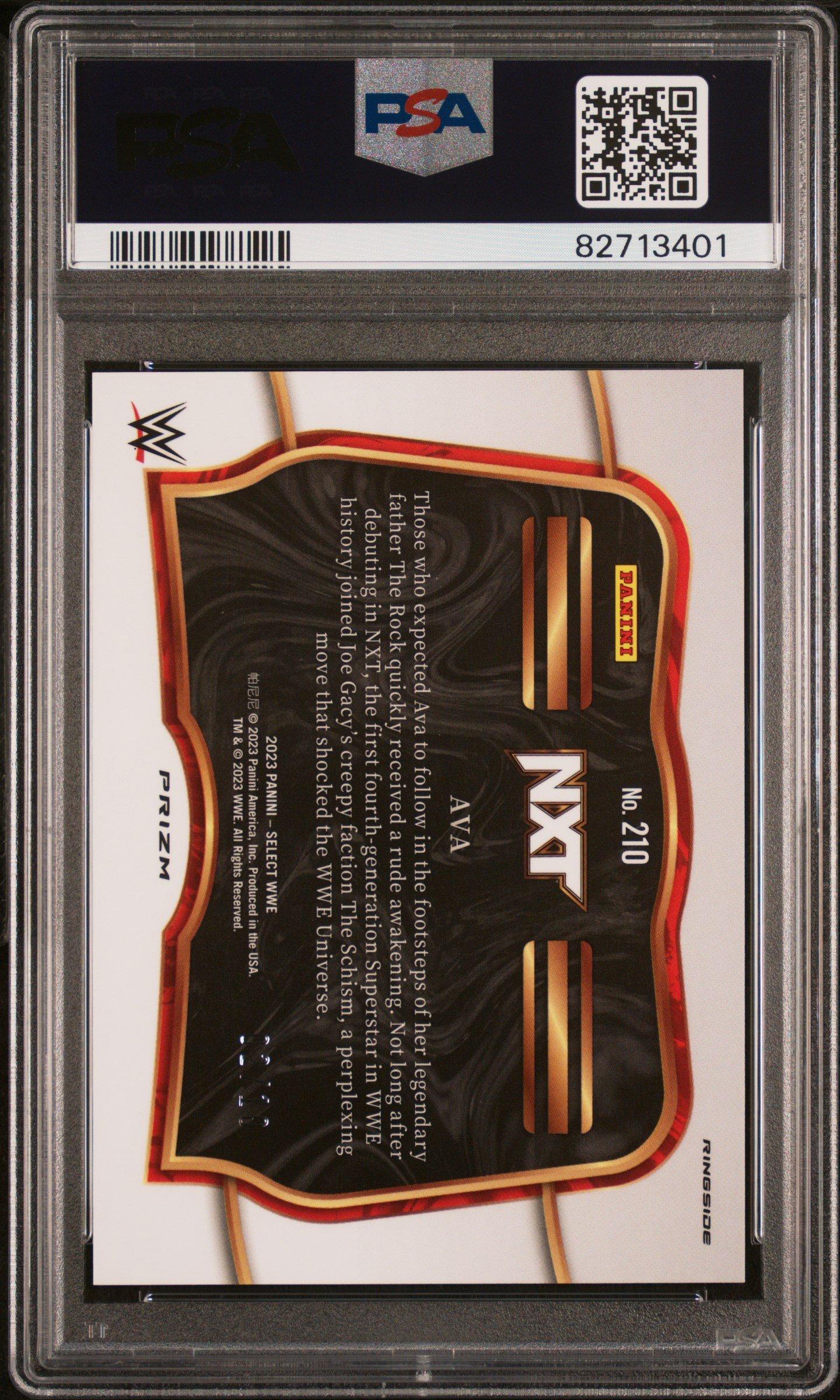 2023 Panini Select Wwe 210 Ava Gold Prizm PSA 10