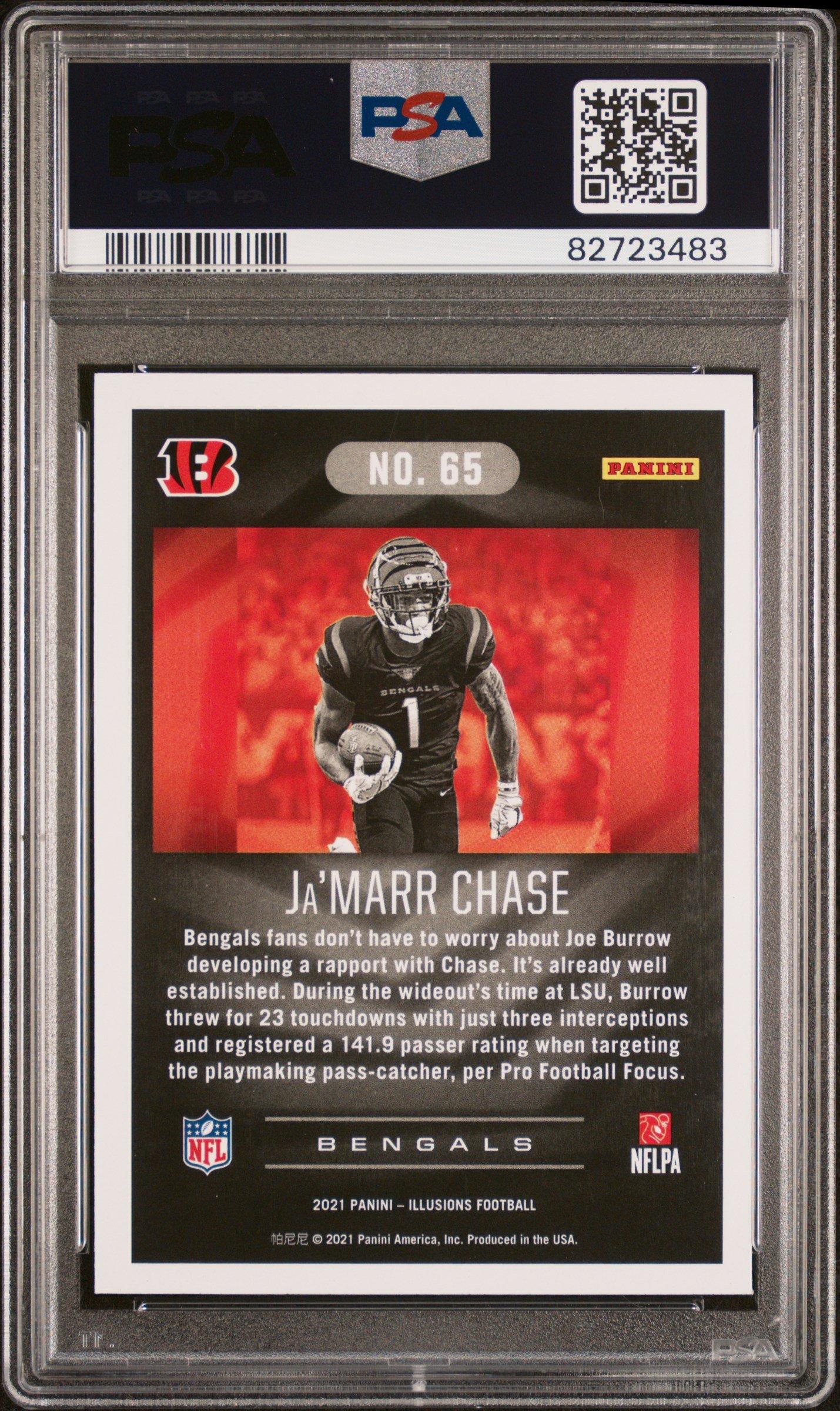 2021 Panini Illusions 65 Ja'marr Chase Retail PSA 9