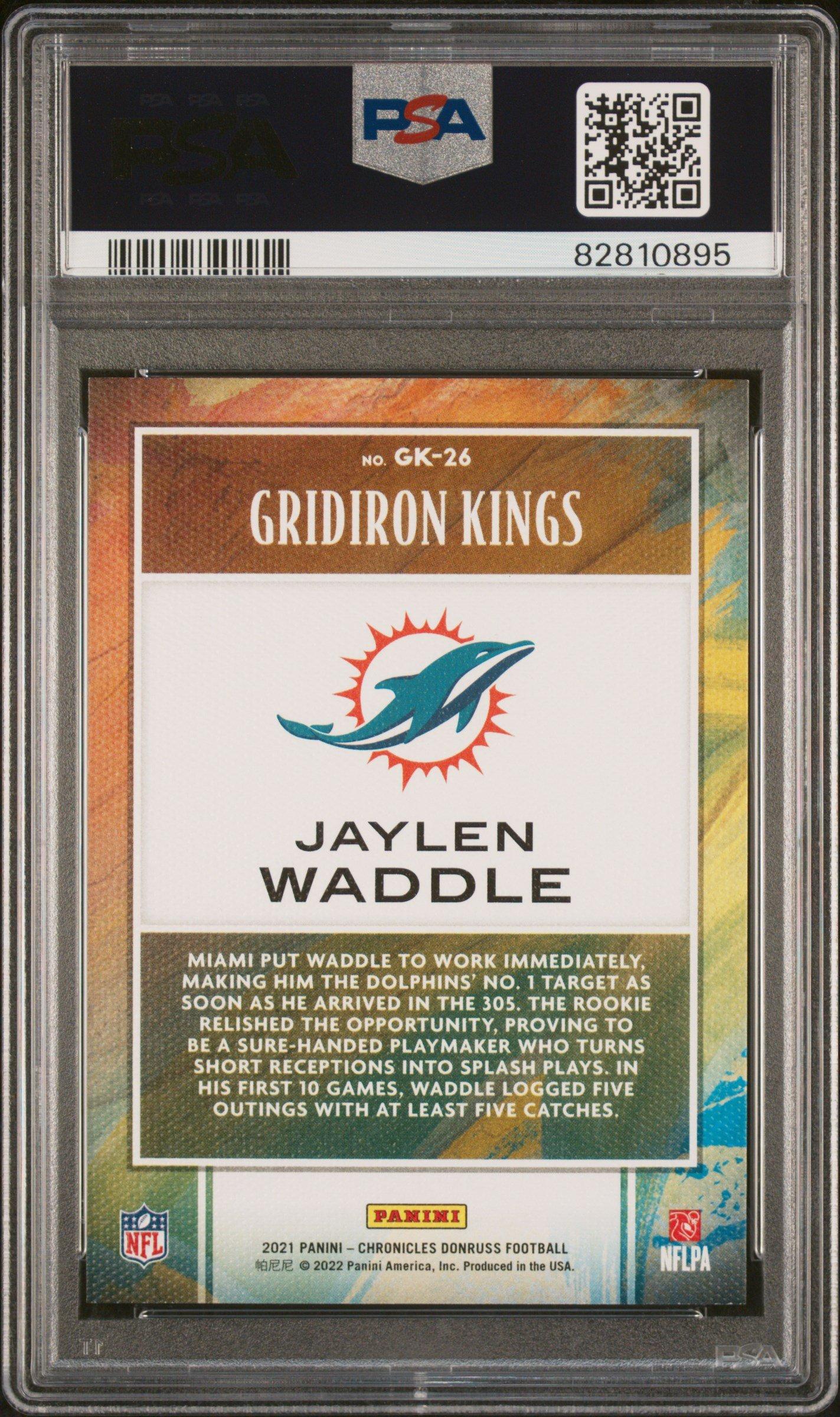 2021 Panini Chronicles Gridiron Kings Gk-26 Jaylen Waddle PSA 10
