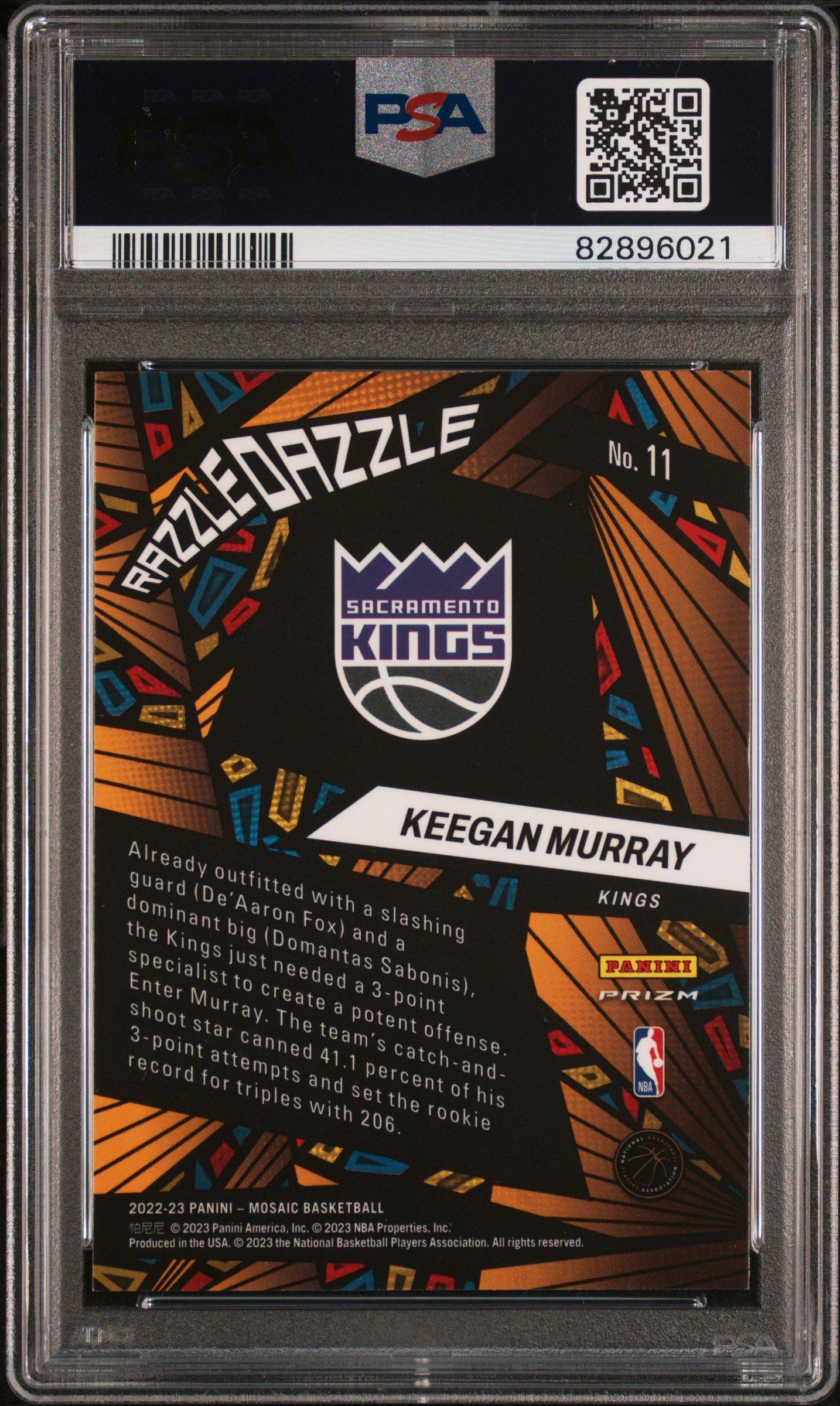 2022 Panini Mosaic Razzle Dazzle 11 Keegan Murray PSA 10
