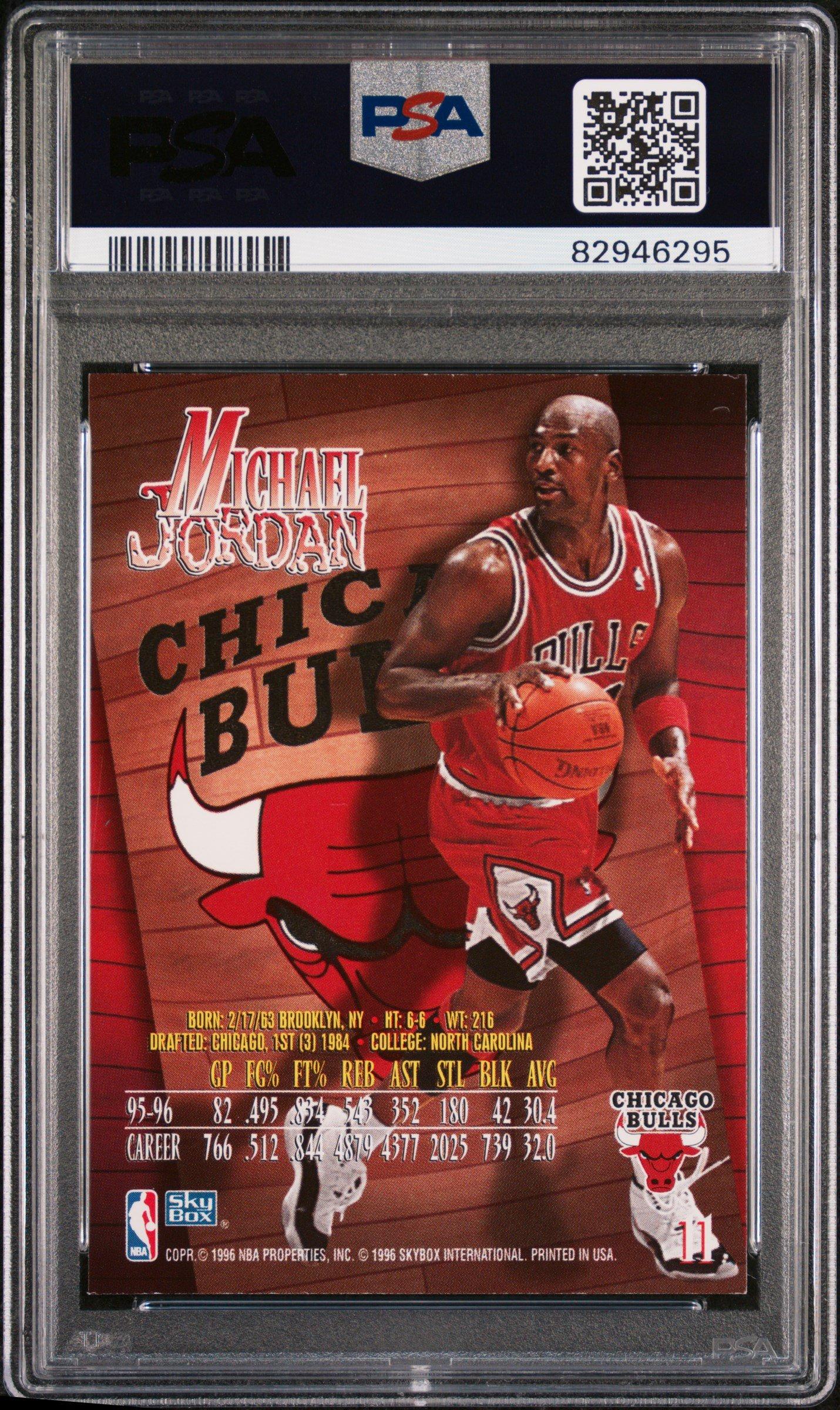 1996 Skybox Z-force Michael Jordan PSA 8