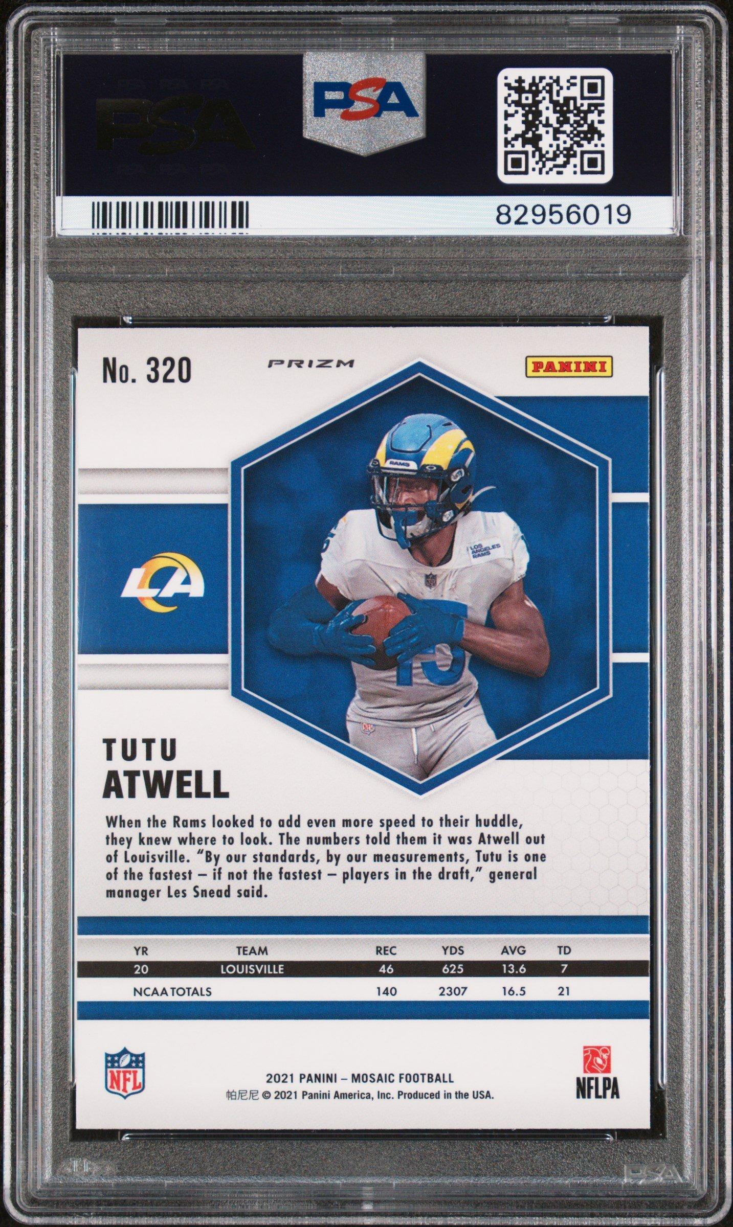 2021 Panini Mosaic 320 Tutu Atwell Genesis PSA 9