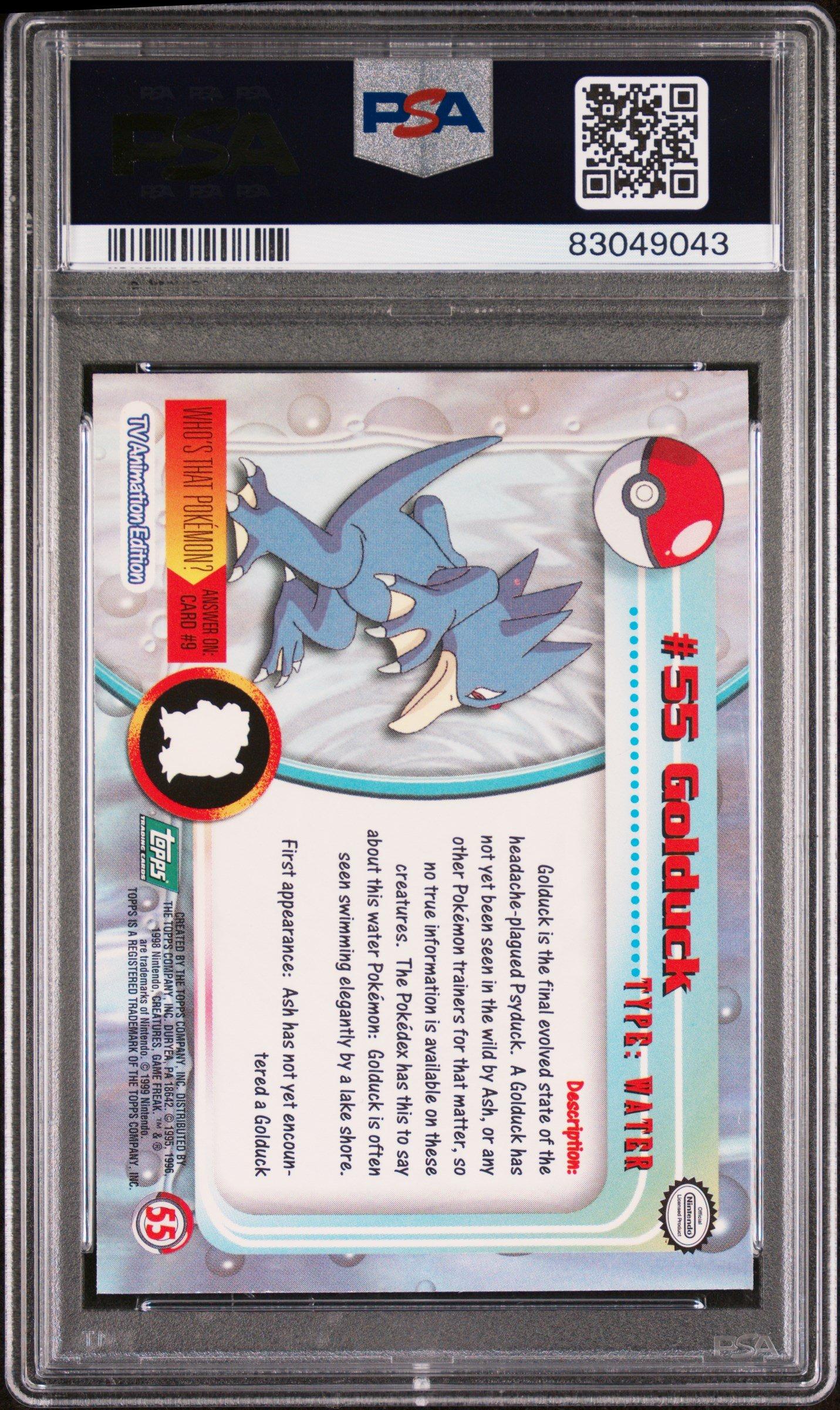 1999 Topps Pokemon Tv 55 Golduck PSA 8