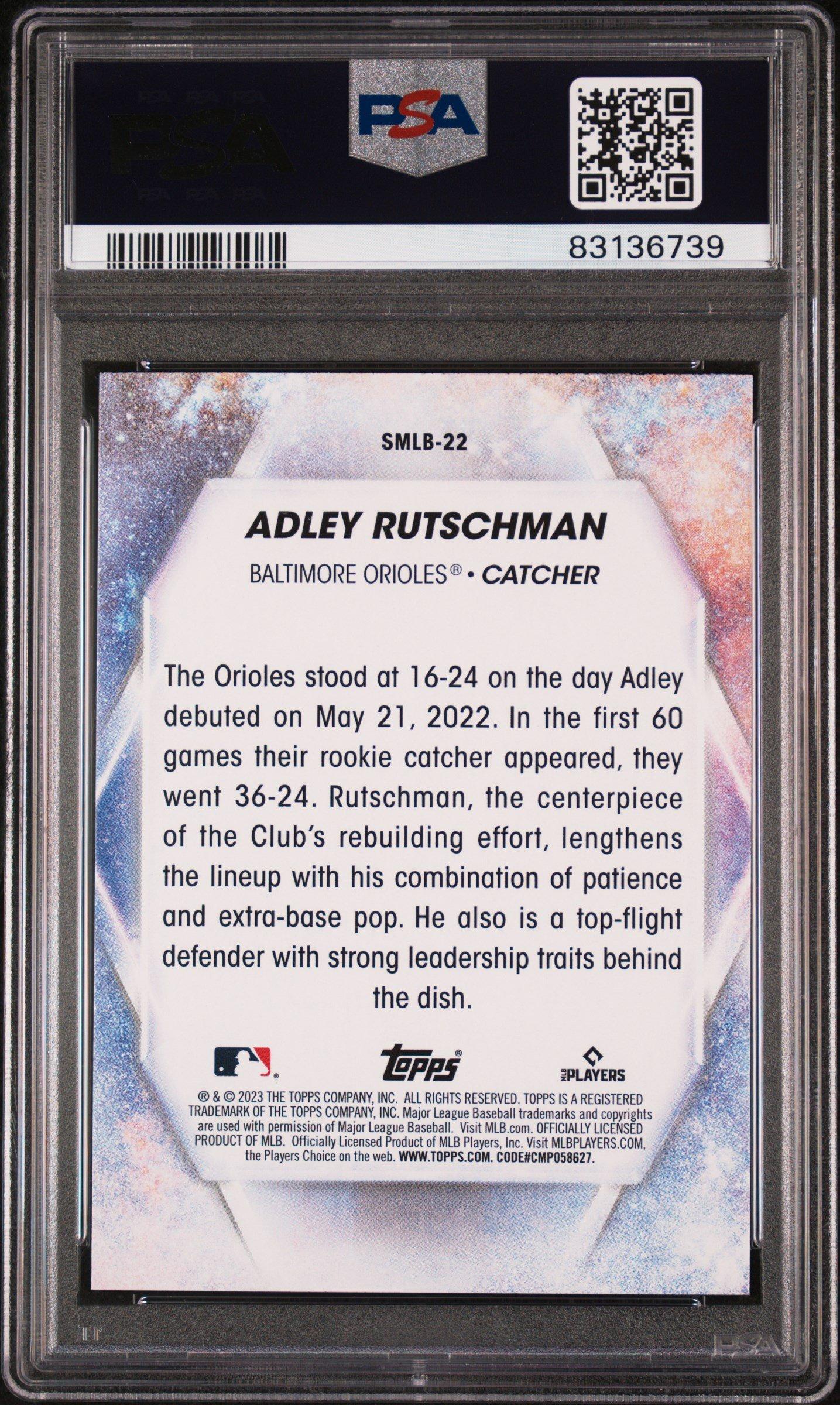 2023 Topps Stars Of Mlb Smlb22 Adley Rutschman PSA 10