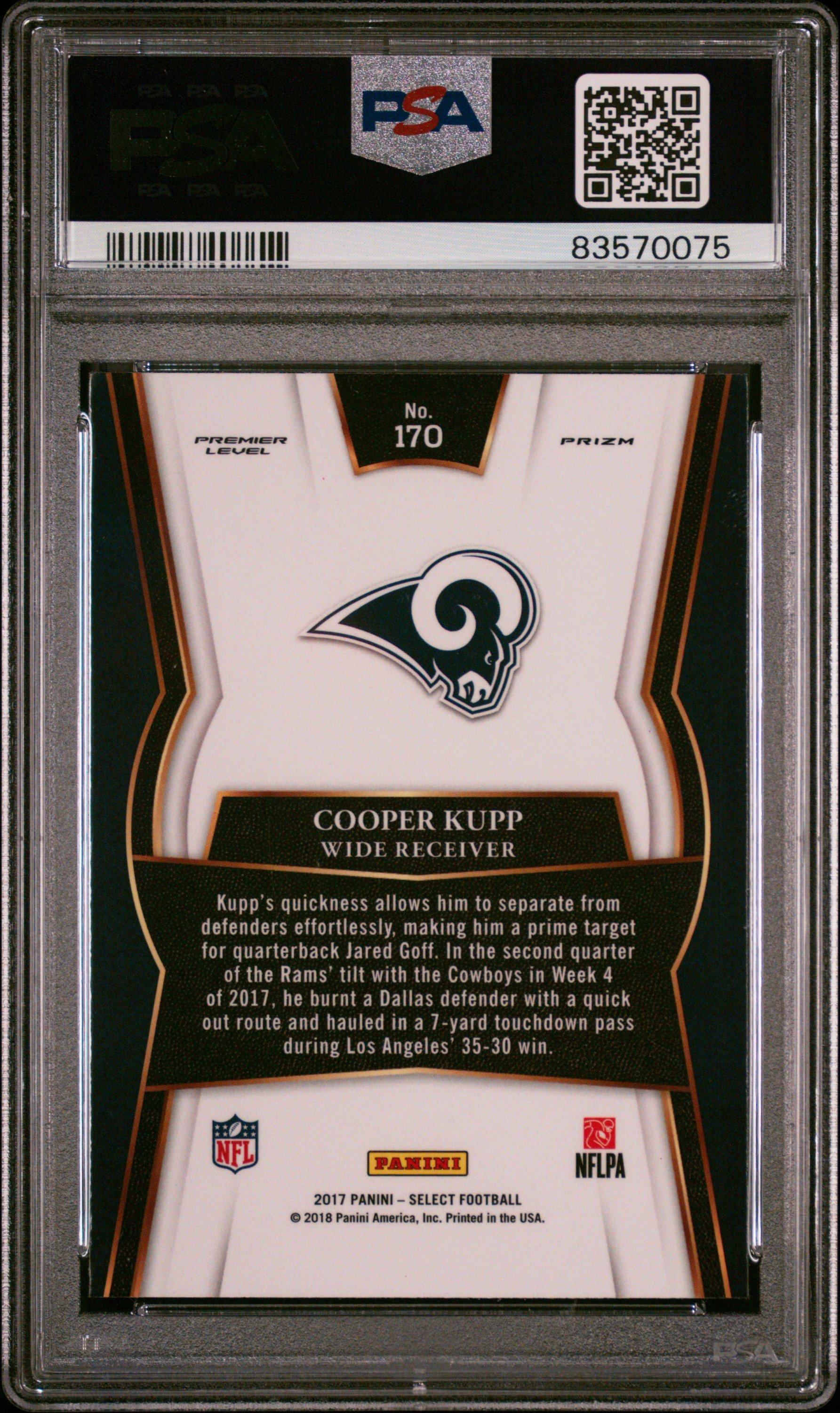 2017 Panini Select 170 Cooper Kupp PSA 10