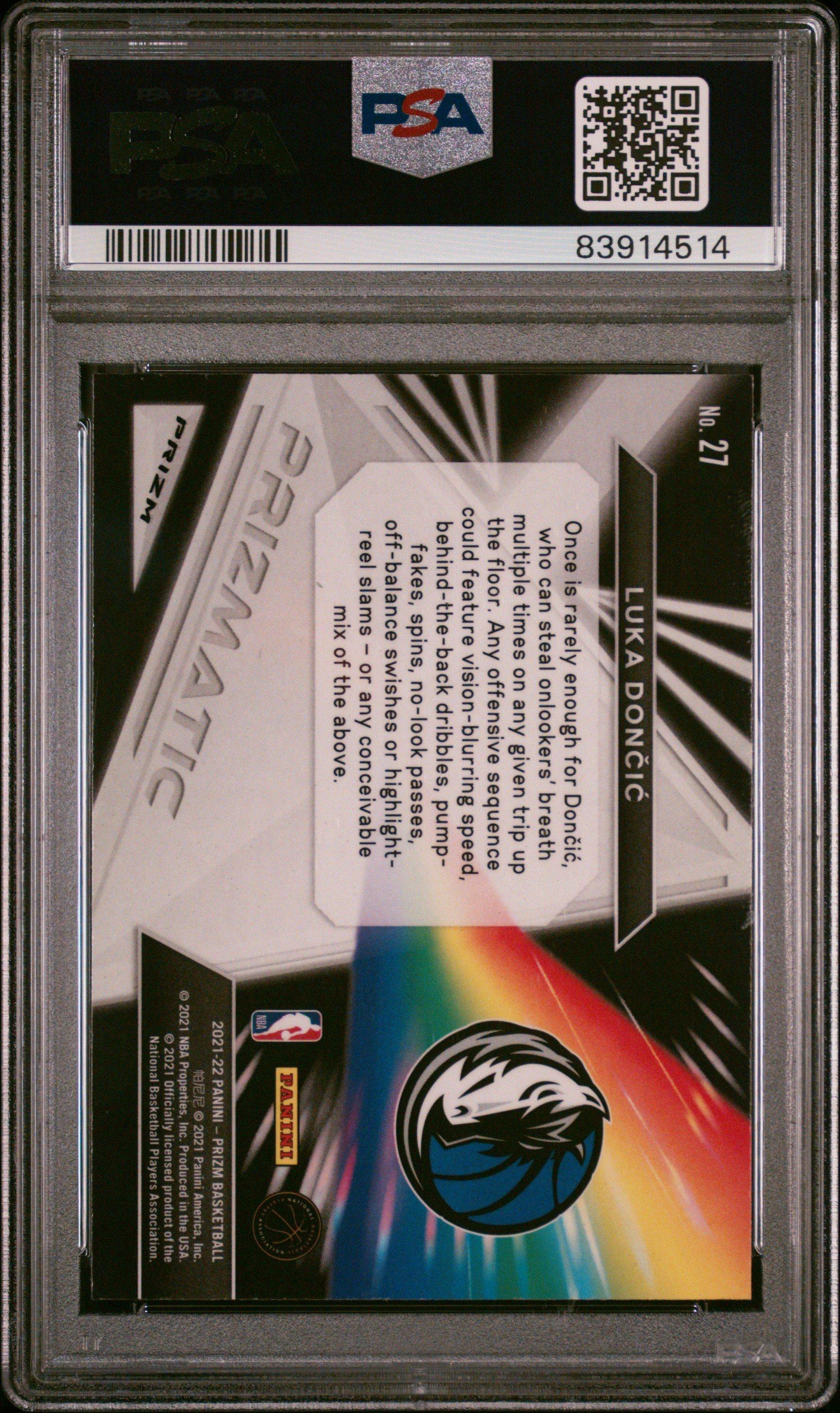 2021 Panini Prizm Prizmatic 27 Luka Doncic PSA 9