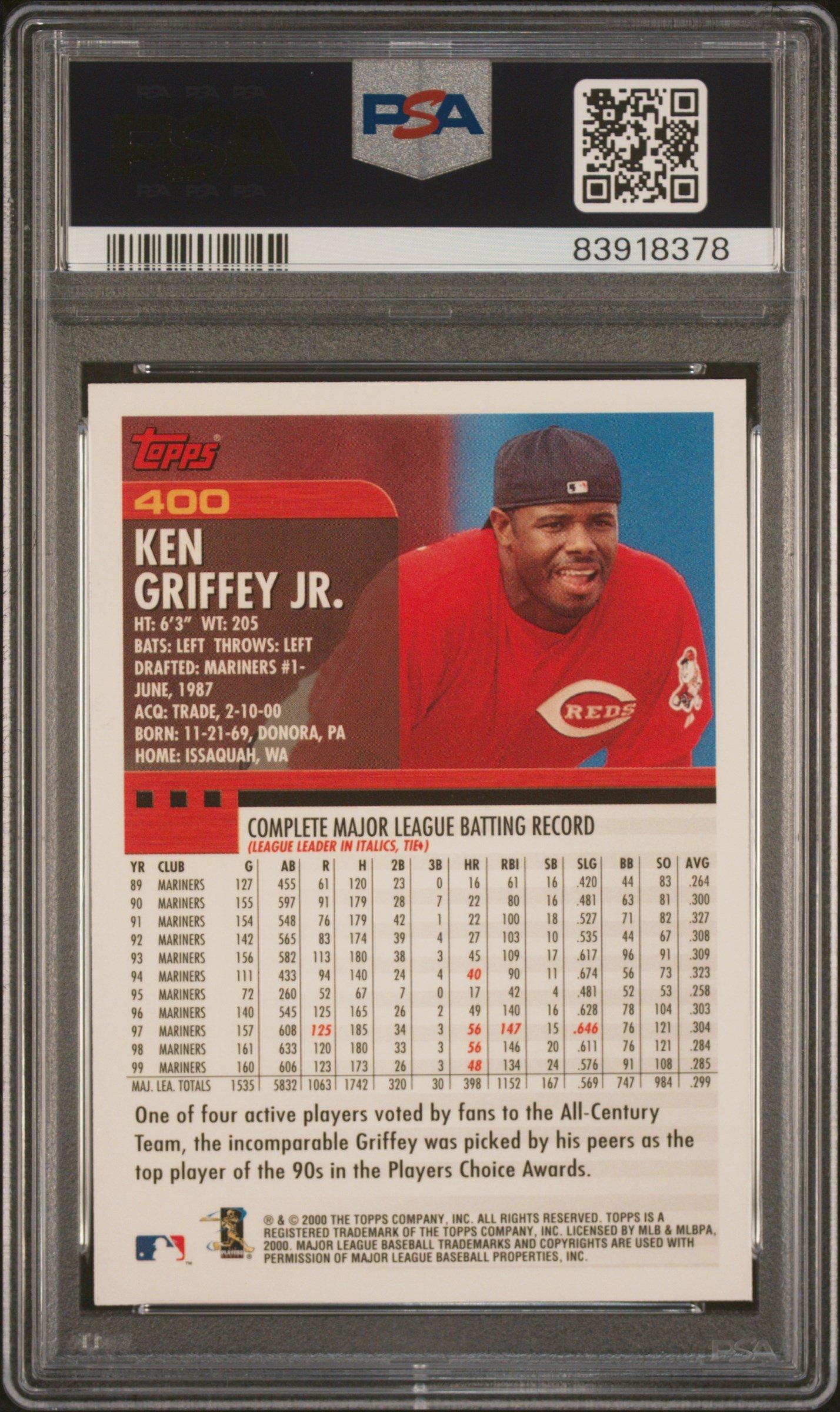 2000 Topps 400 Ken Griffey Jr. PSA 10