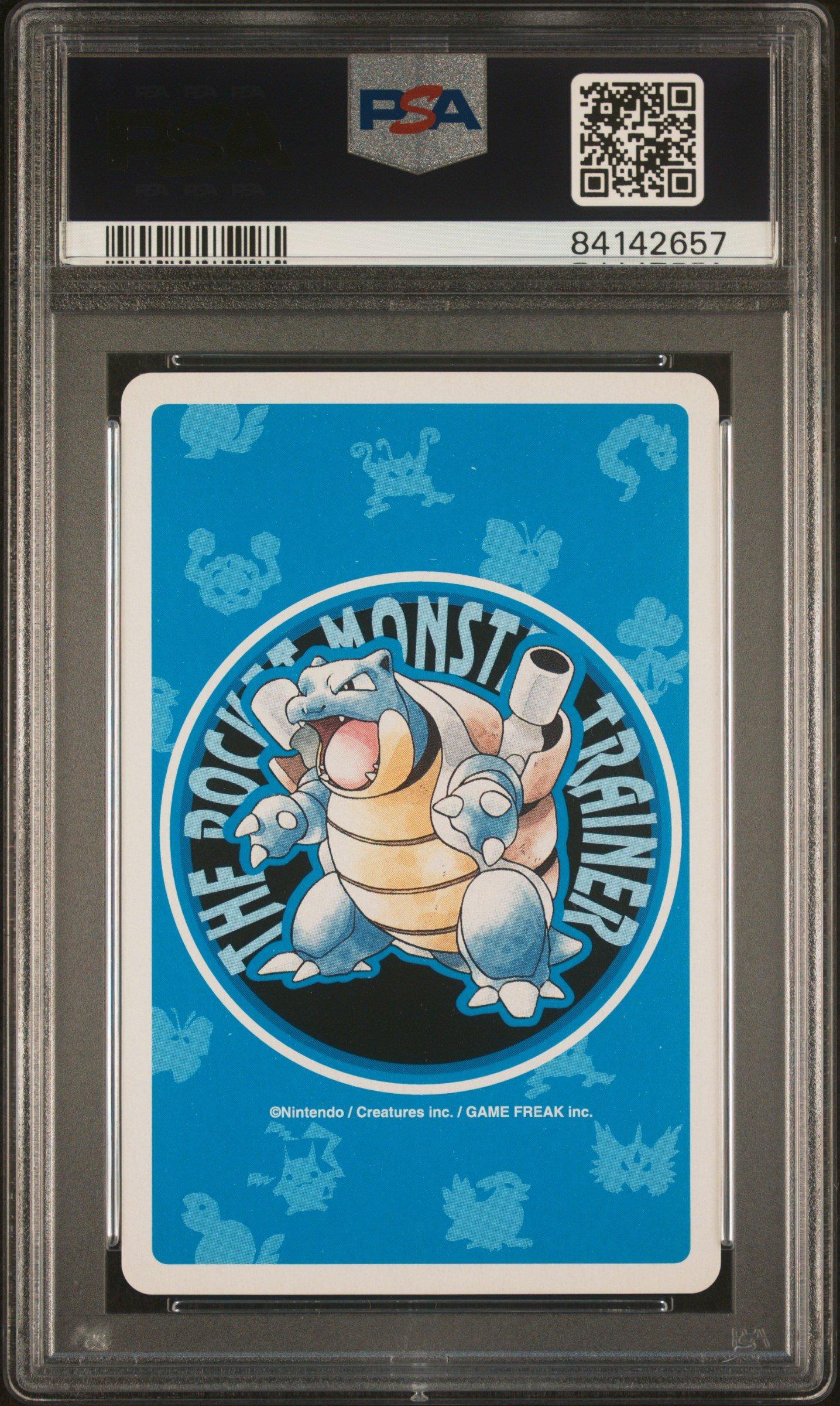 1998 Pokemon Blue Version Playing Cards 133 Eevee 9 Of Spades PSA 10