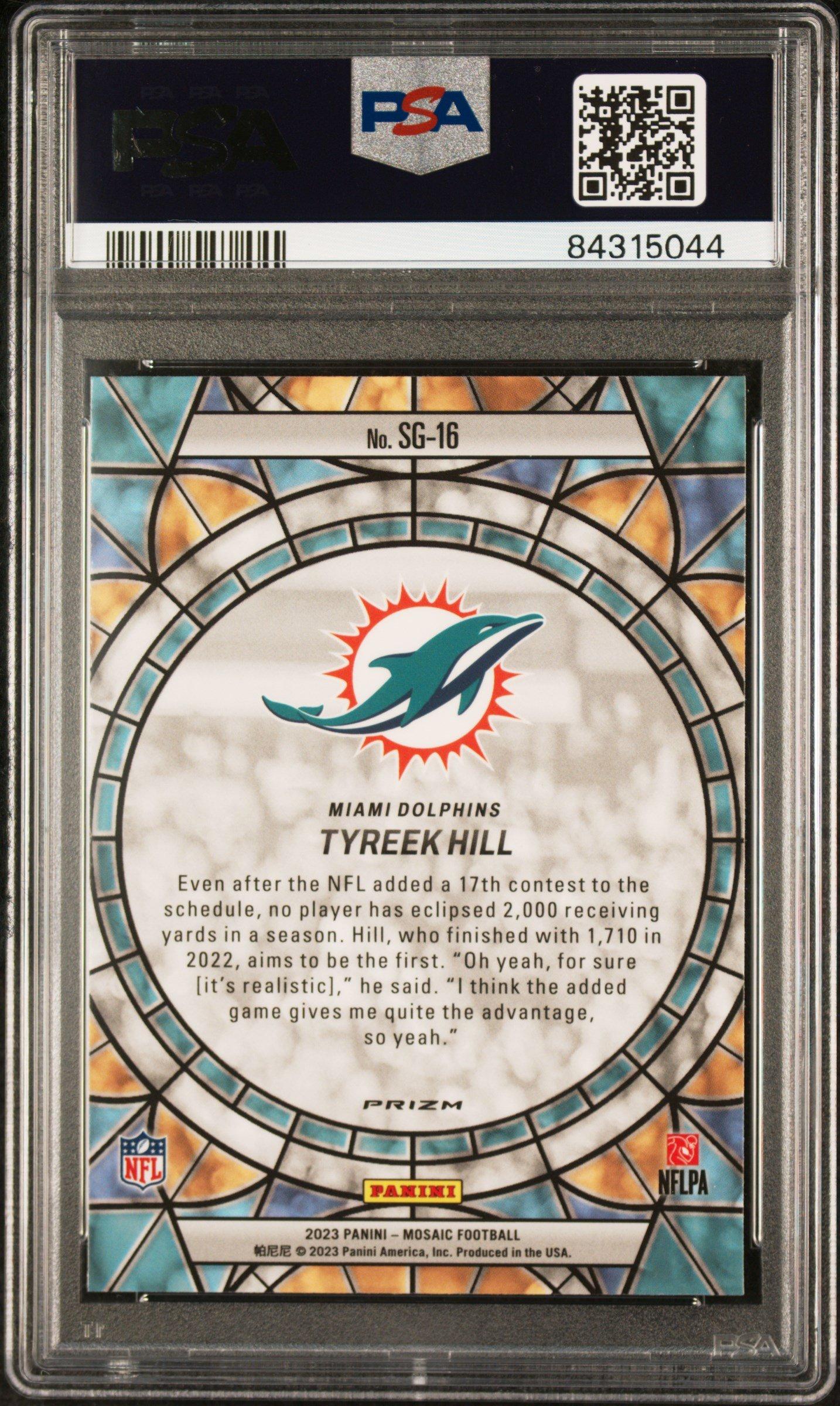 2023 Panini Mosaic Stained Glass Sg16 Tyreek Hill PSA 10
