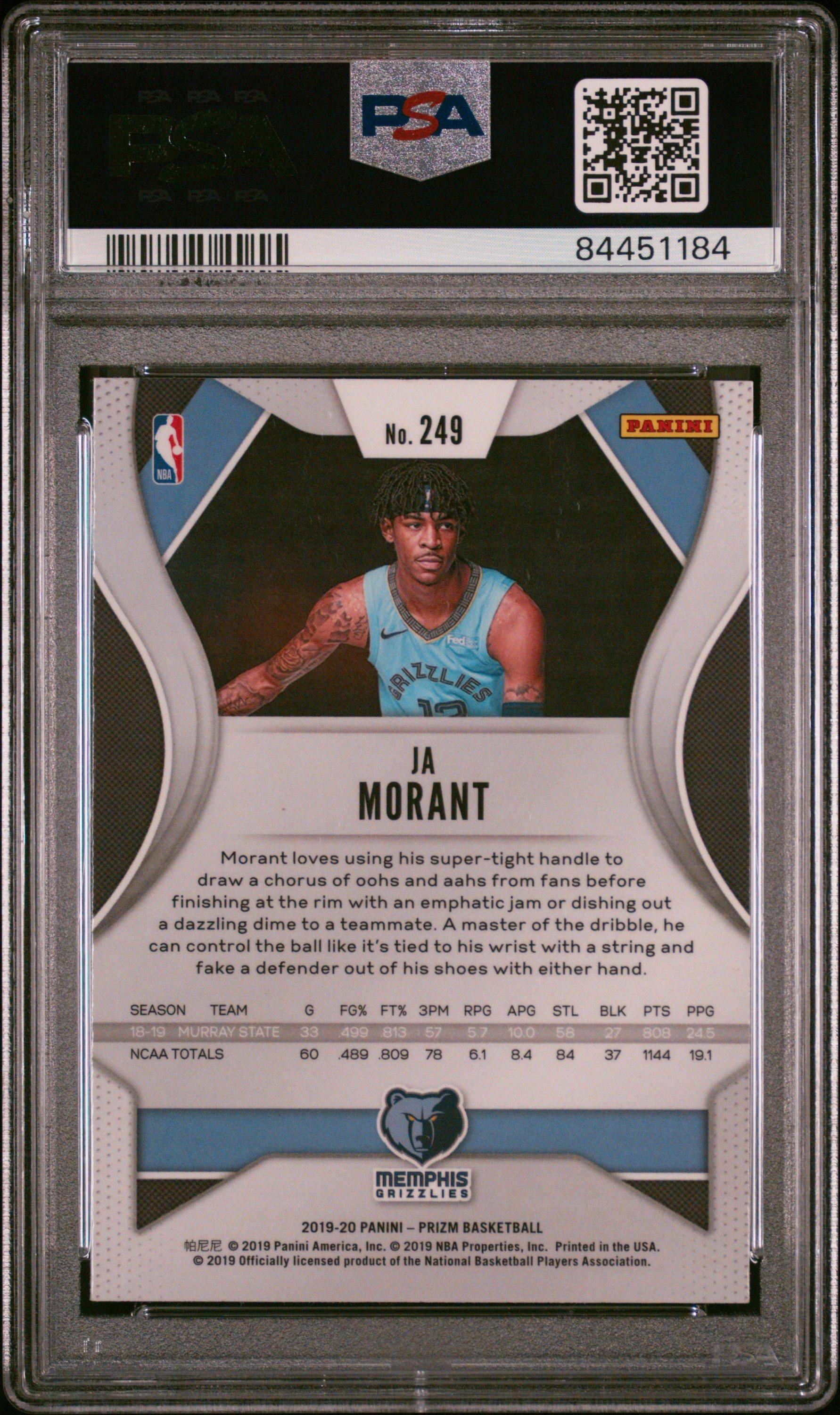 2019 Panini Prizm 249 Ja Morant PSA 10 Graded Card | GameStop