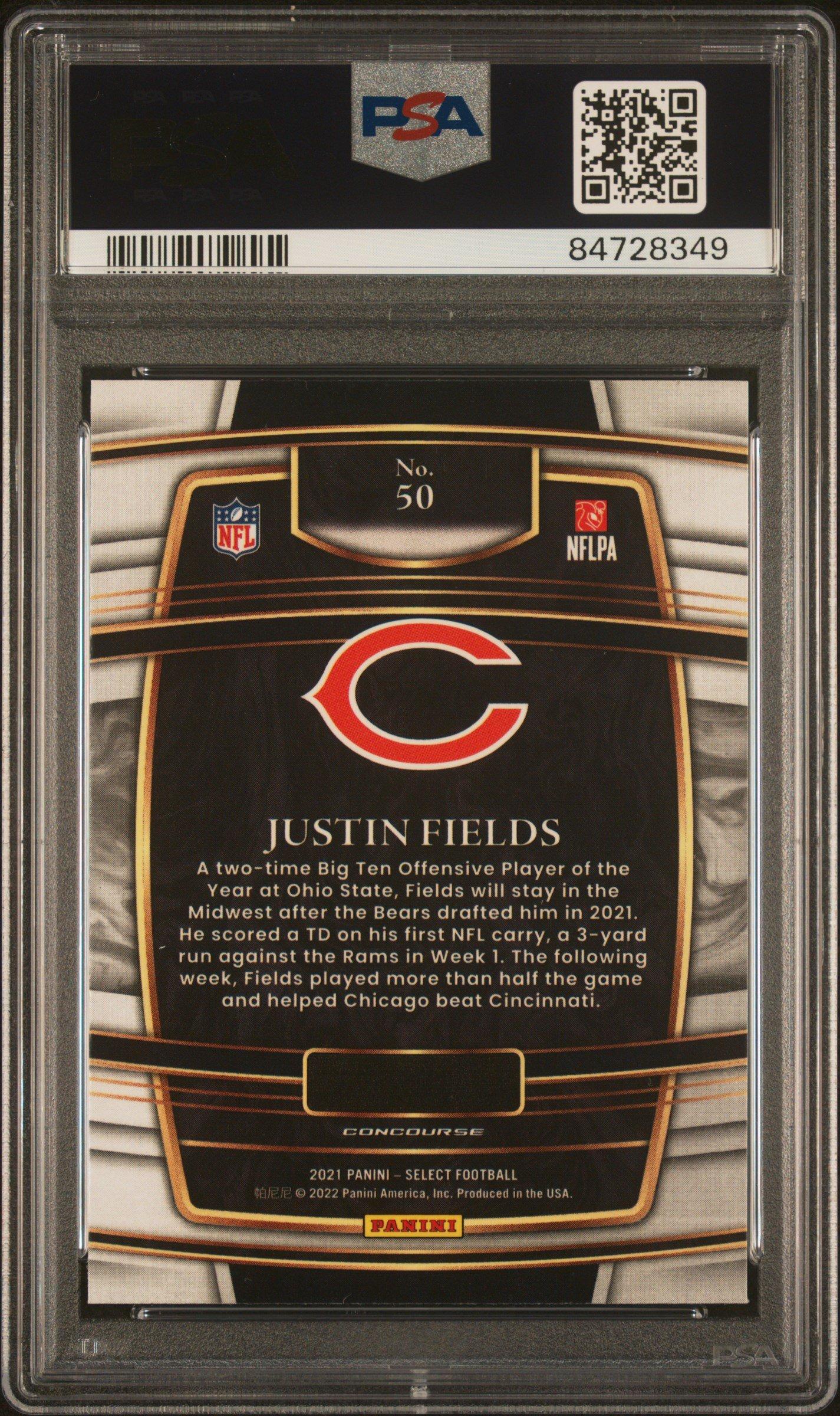 2021 Panini Select 50 Justin Fields PSA 10
