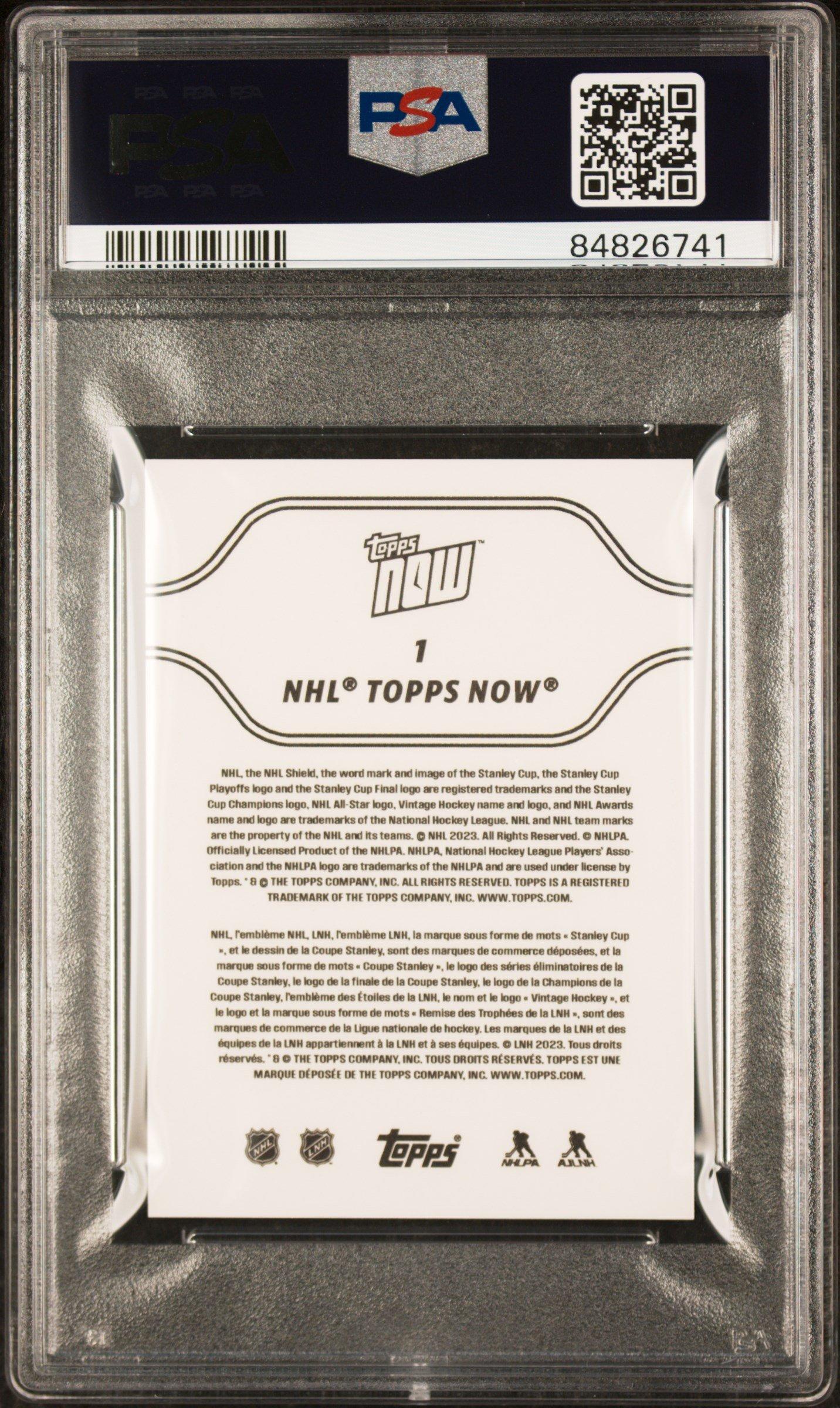 2023 Topps Now Nhl Stickers 1 Connor Bedard PSA 10