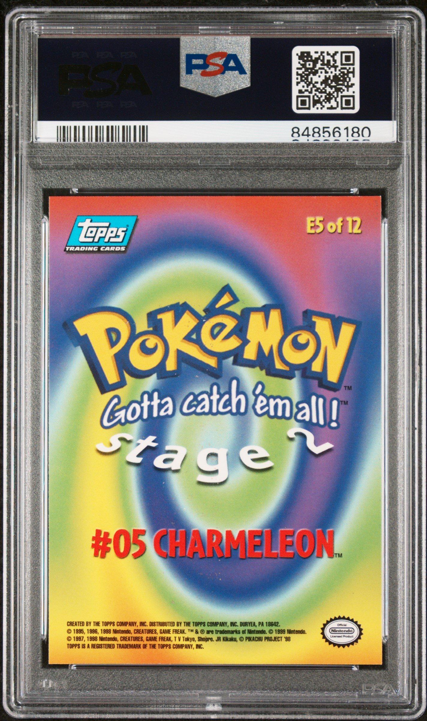 1999 Topps Pokemon The Movie Edt E5 Charmeleon #5 PSA 9