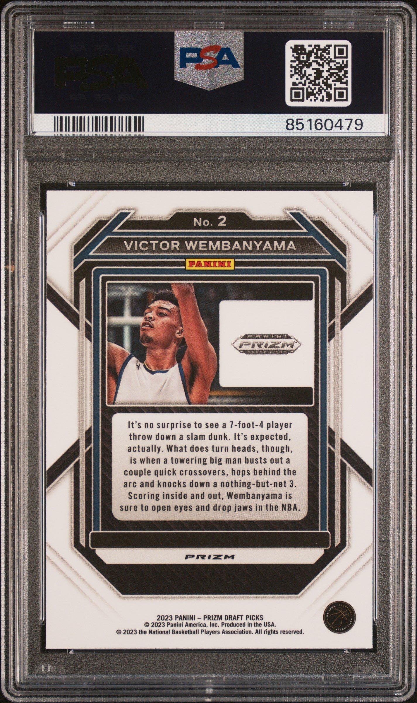 2023 Panini Prizm Draft Picks 2 Victor Wembanyama Red Ice PSA
