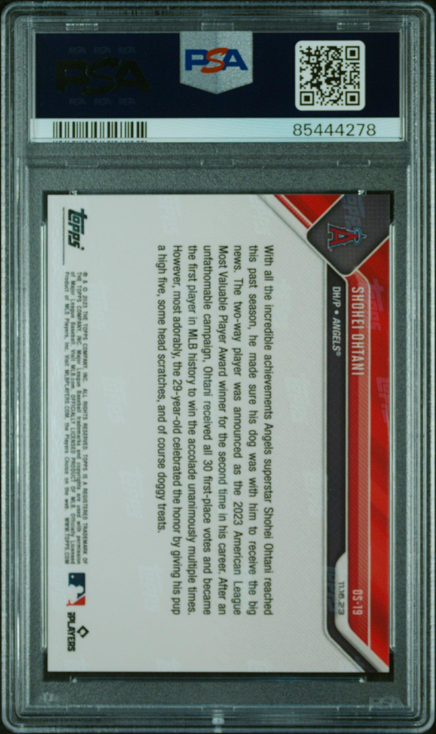 2023 Topps Now Offseason Os19 Shohei Ohtani PSA 10