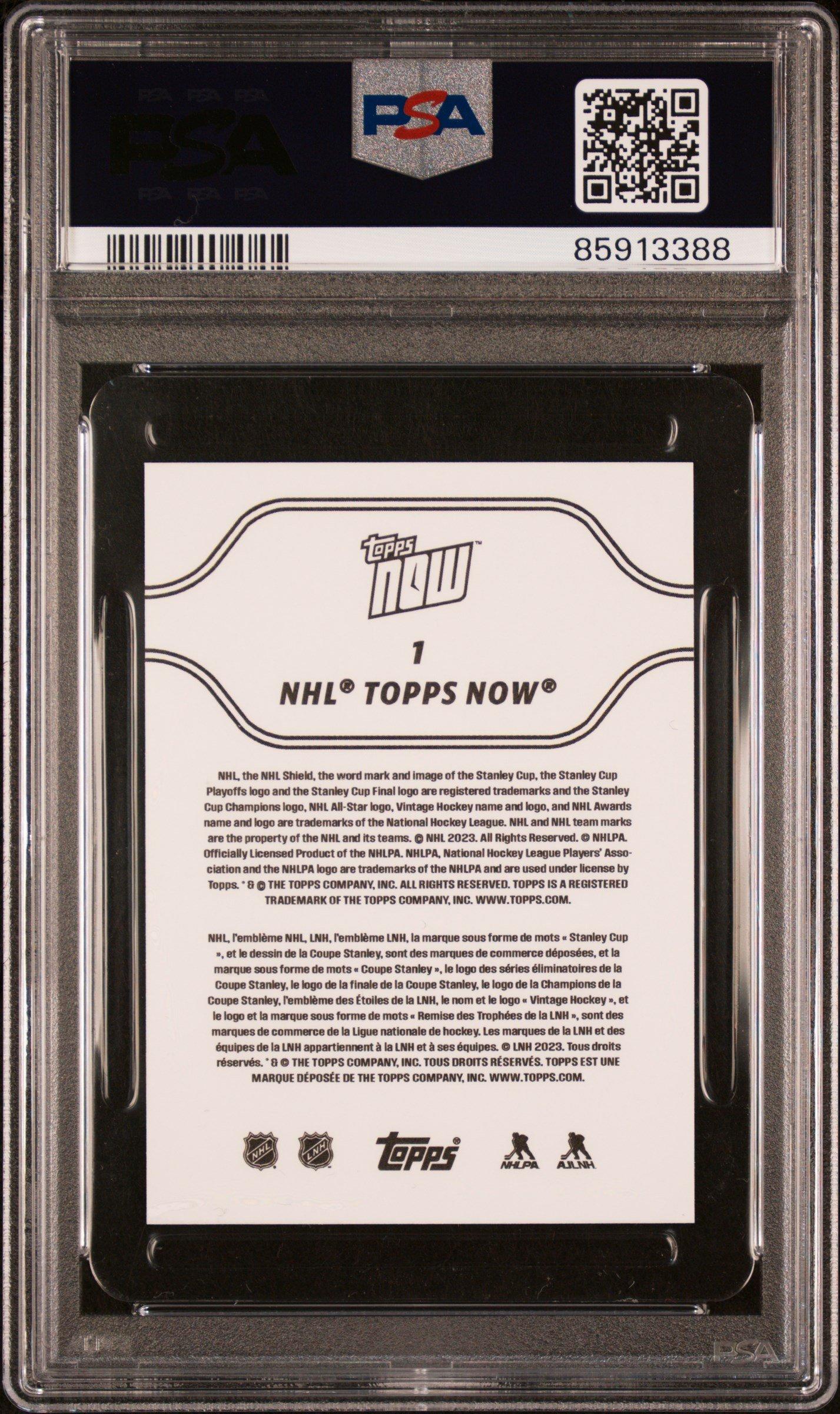 2023 Topps Now Nhl Stickers 1 Connor Bedard PSA 10